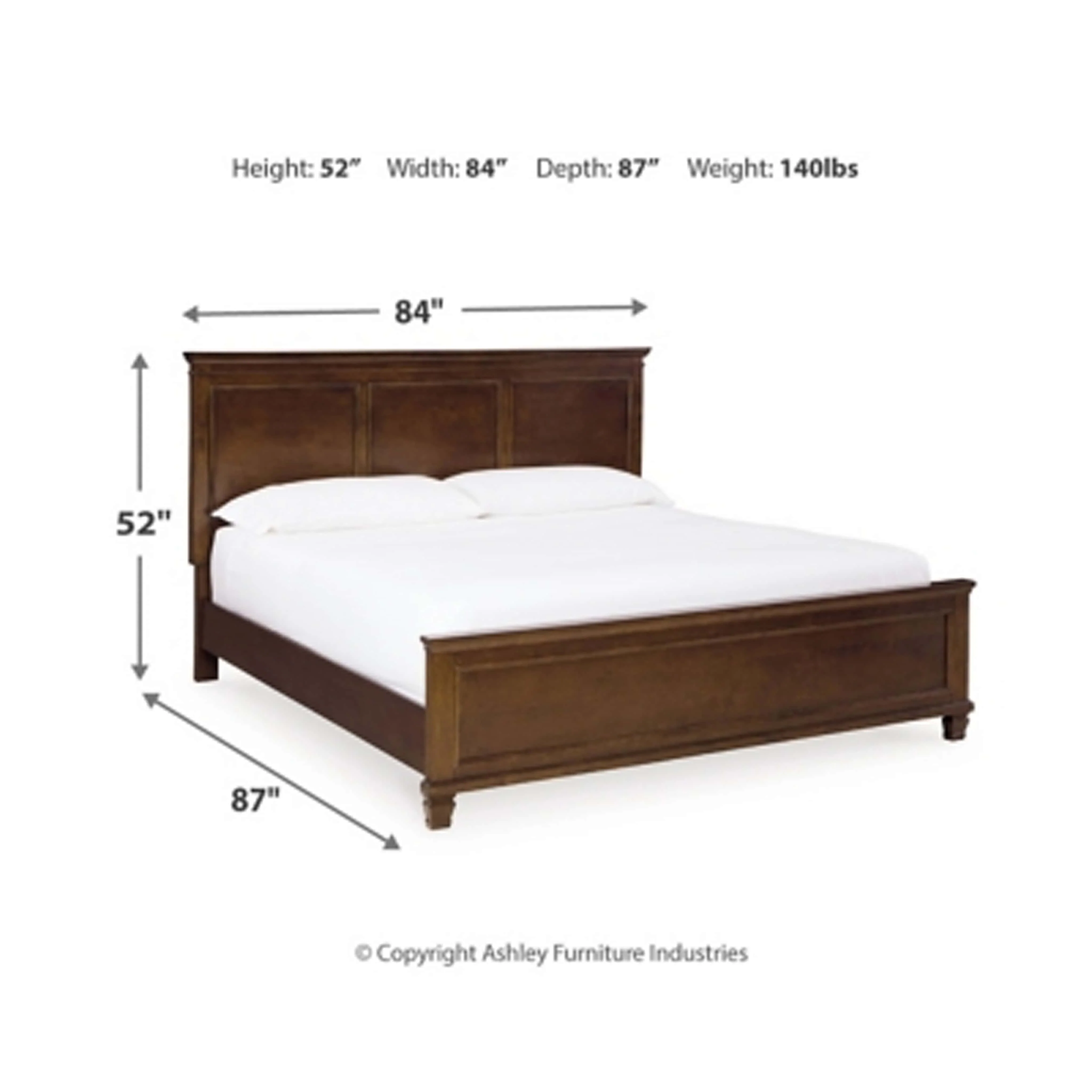 Danabrin 6 Piece Panel Bedroom - Brown - Image 51