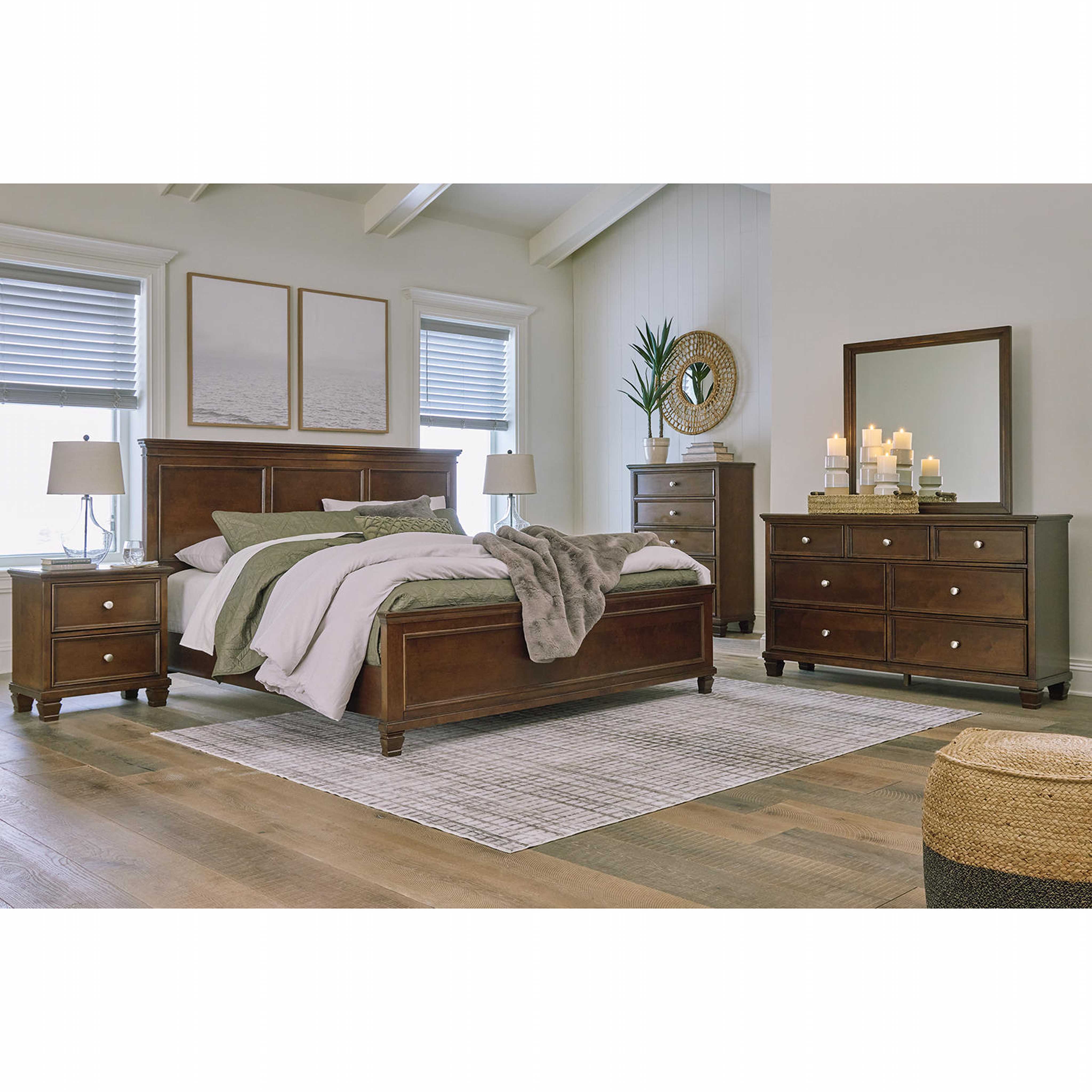Danabrin 6 Piece Panel Bedroom - Brown - Image 52