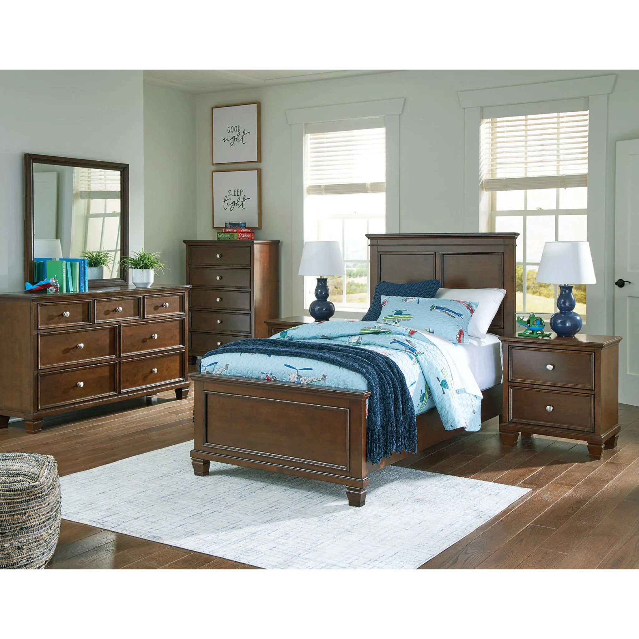 Danabrin 6 Piece Panel Bedroom - Brown - Image 16