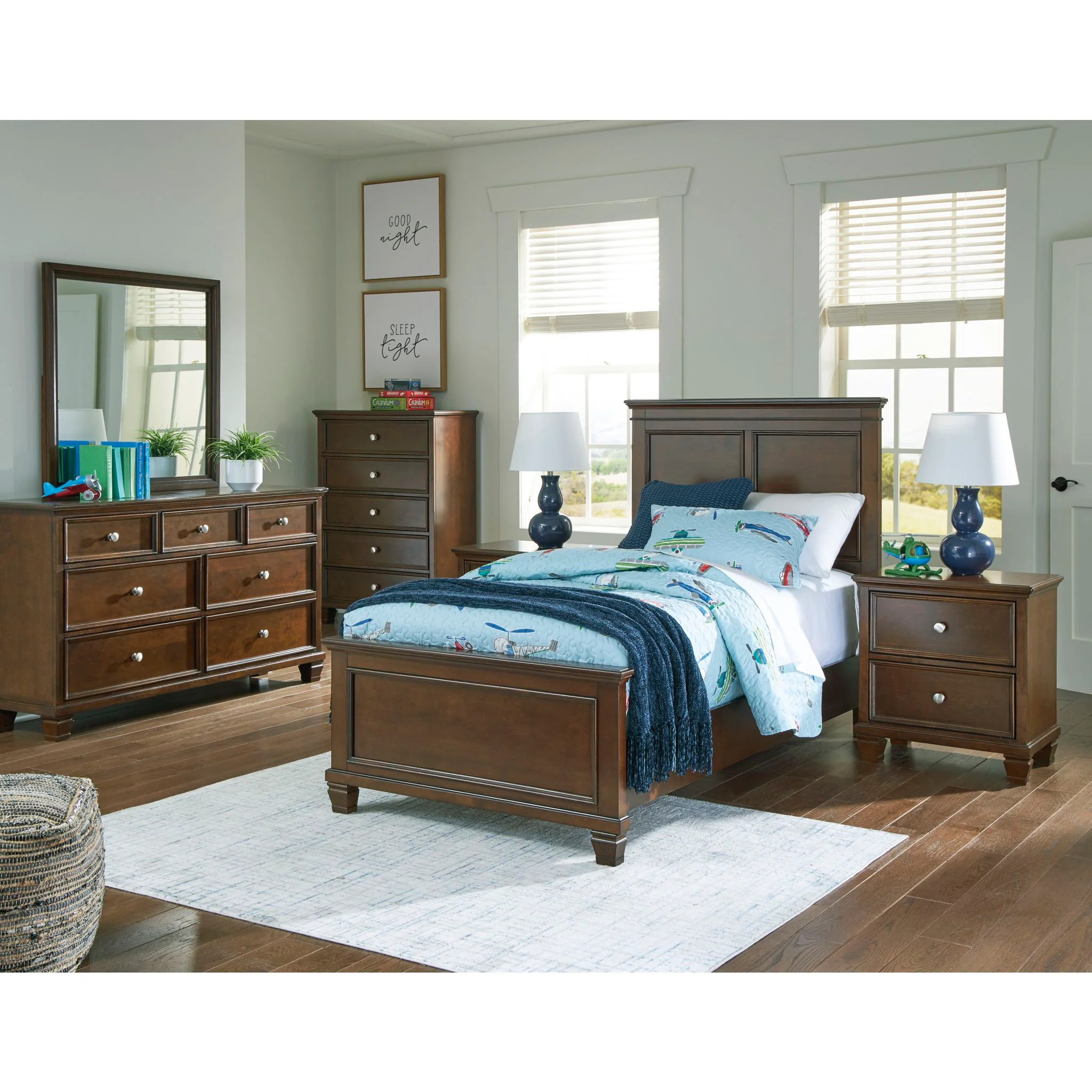 Danabrin 6 Piece Panel Bedroom - Brown - Image 2