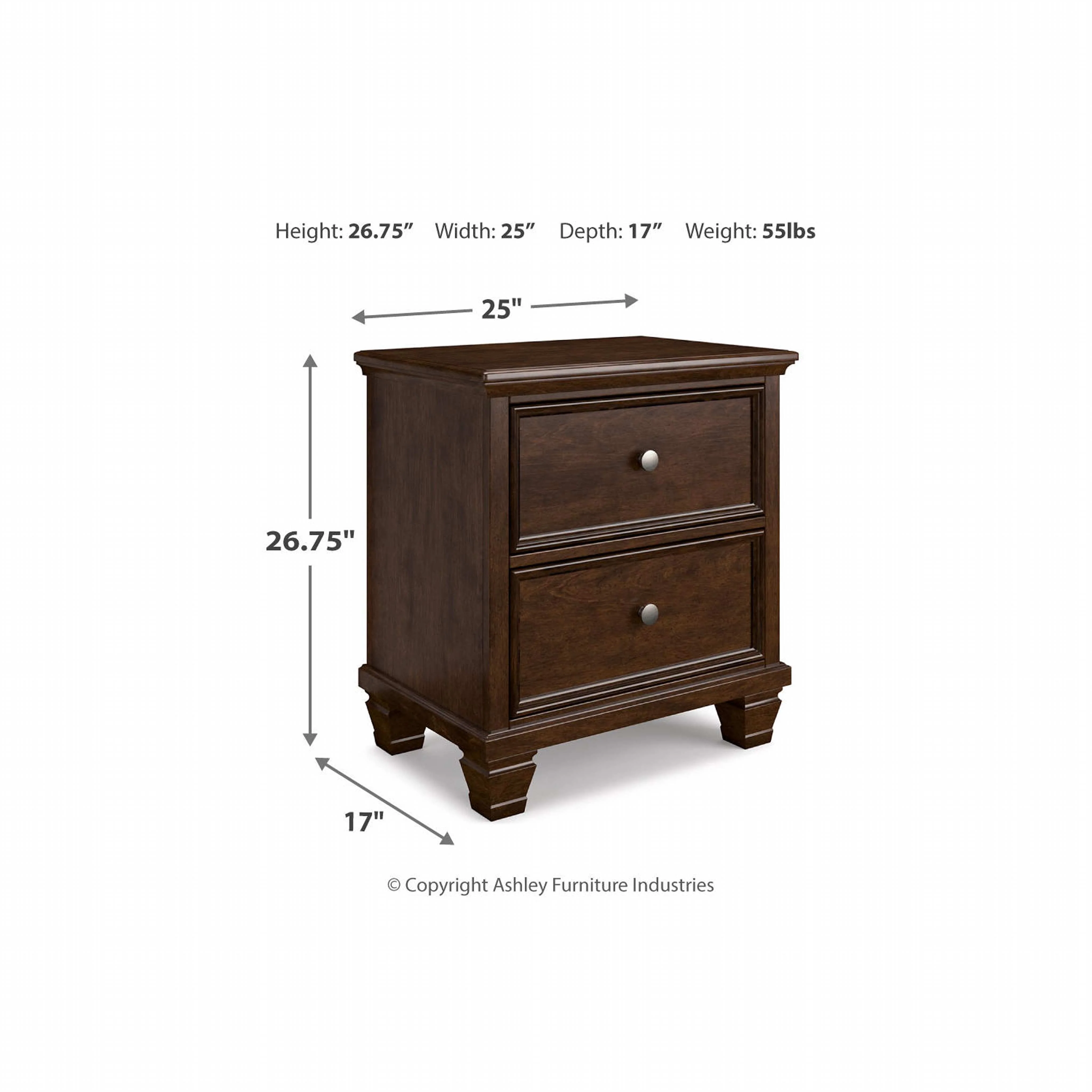 Danabrin 6 Piece Panel Bedroom - Brown - Image 71