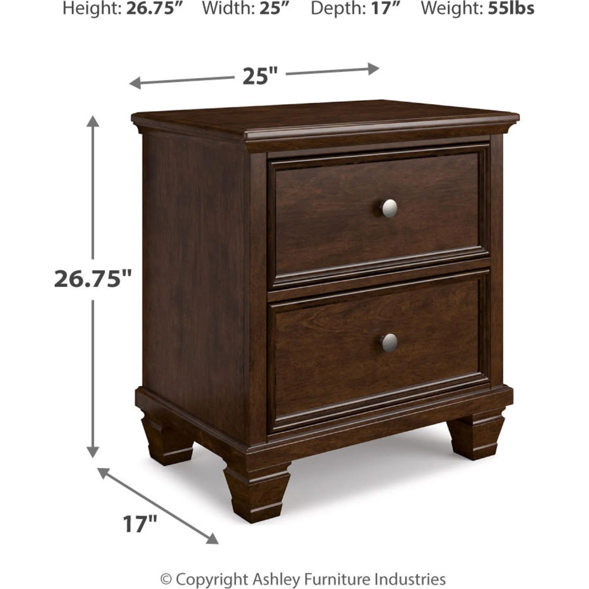 Danabrin Nightstand - Brown - Image 15