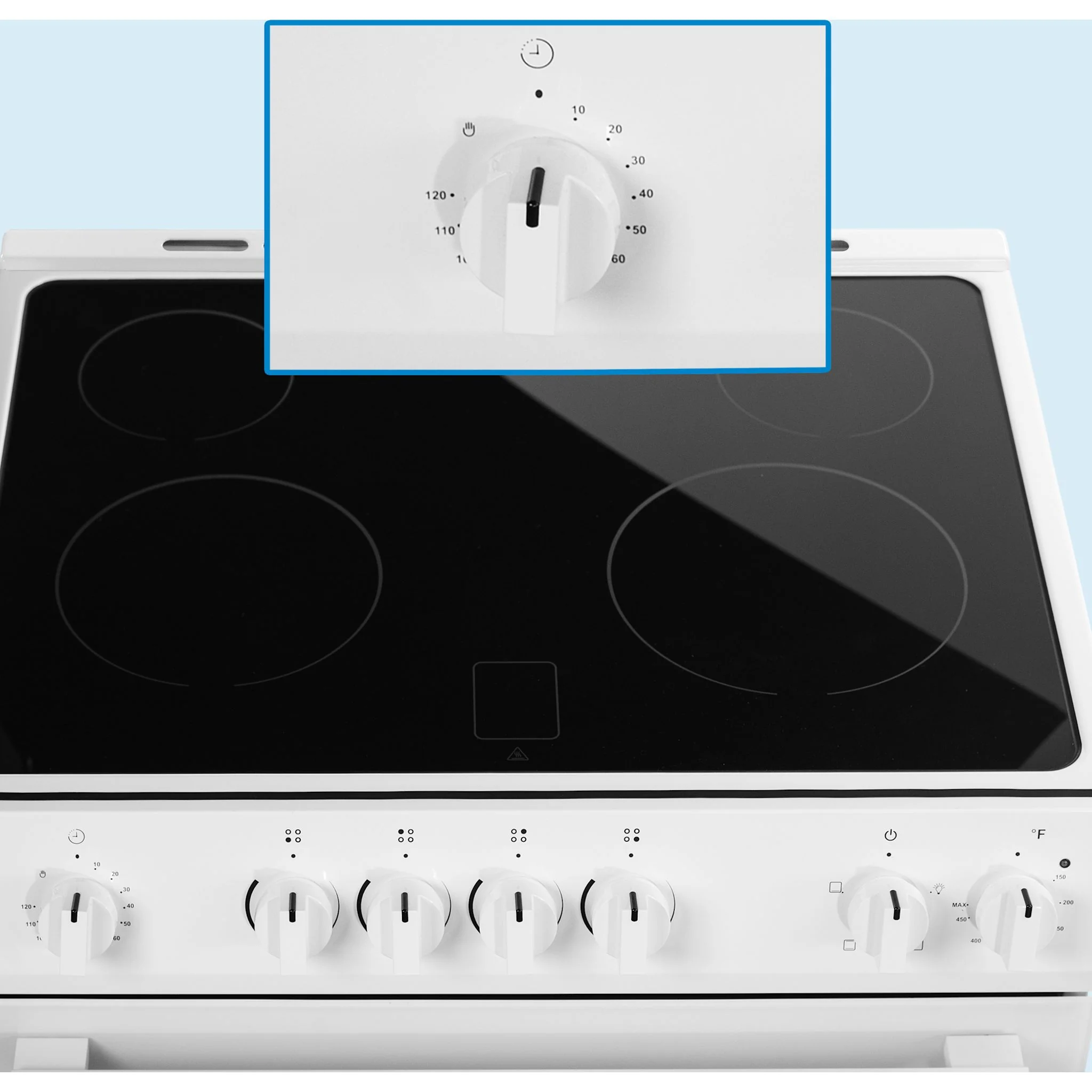 Danby 30” Slide in Smooth Top Electric Range with Knob Controls -White (DRRM300WC) - Image 7