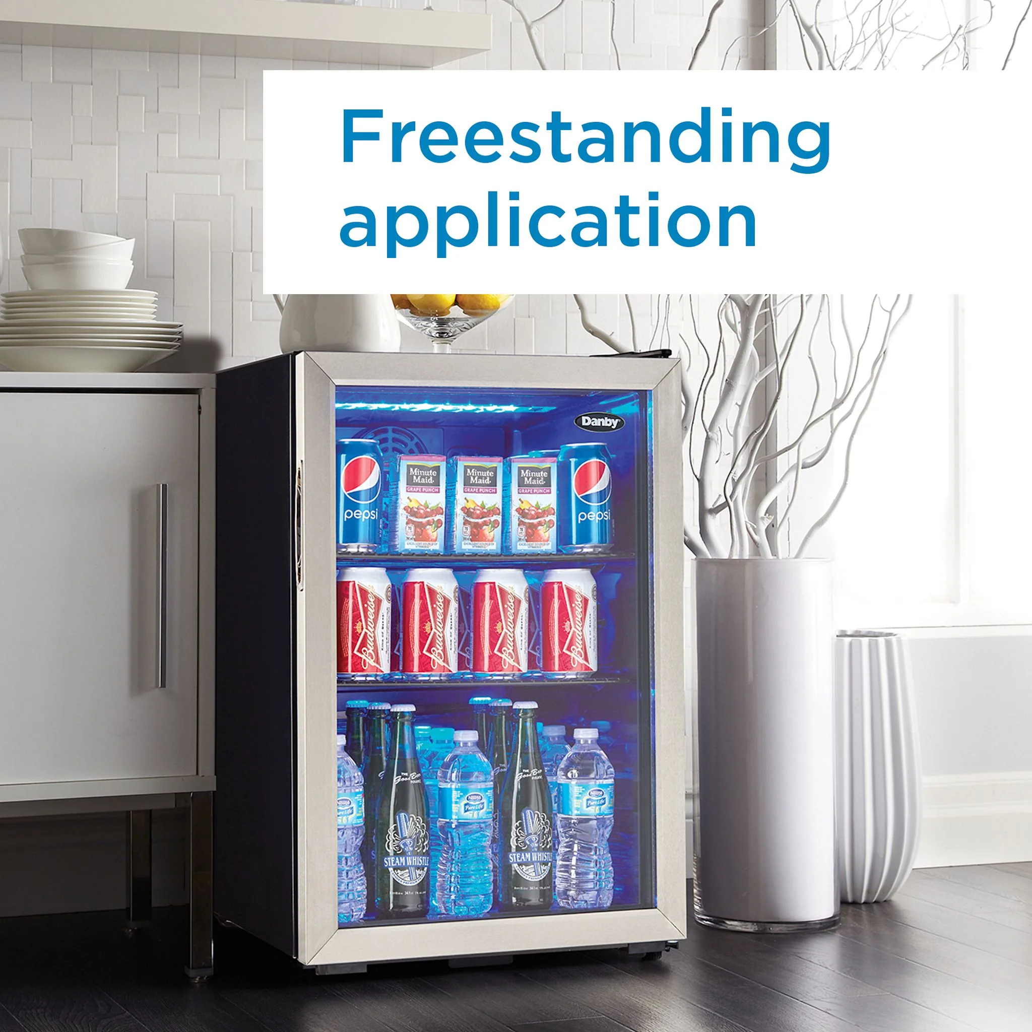 Danby 2.6 cu. ft. Free-Standing Beverage Center -Stainless Steel (DBC026A1BSSDB) - Image 4