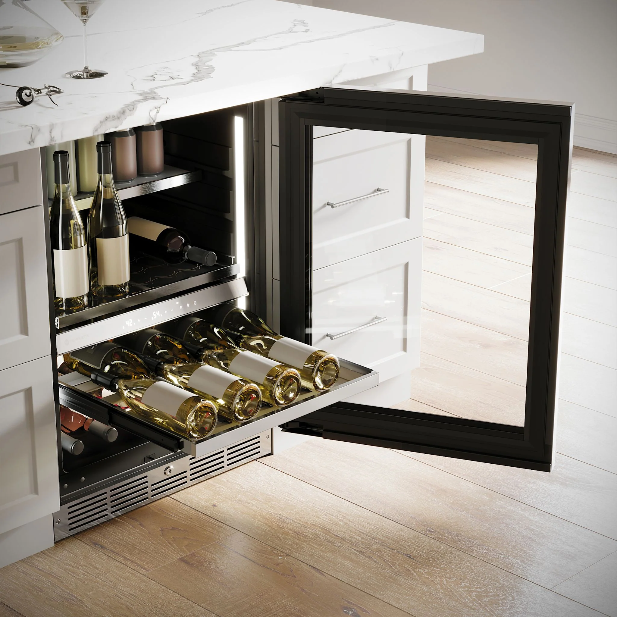 Silhouette Pro Gen 3 – 24? Built-in Wine and Beverage Center Panel-Ready -Stainless Steel (SPRWBC052D3SS-P) - Image 7