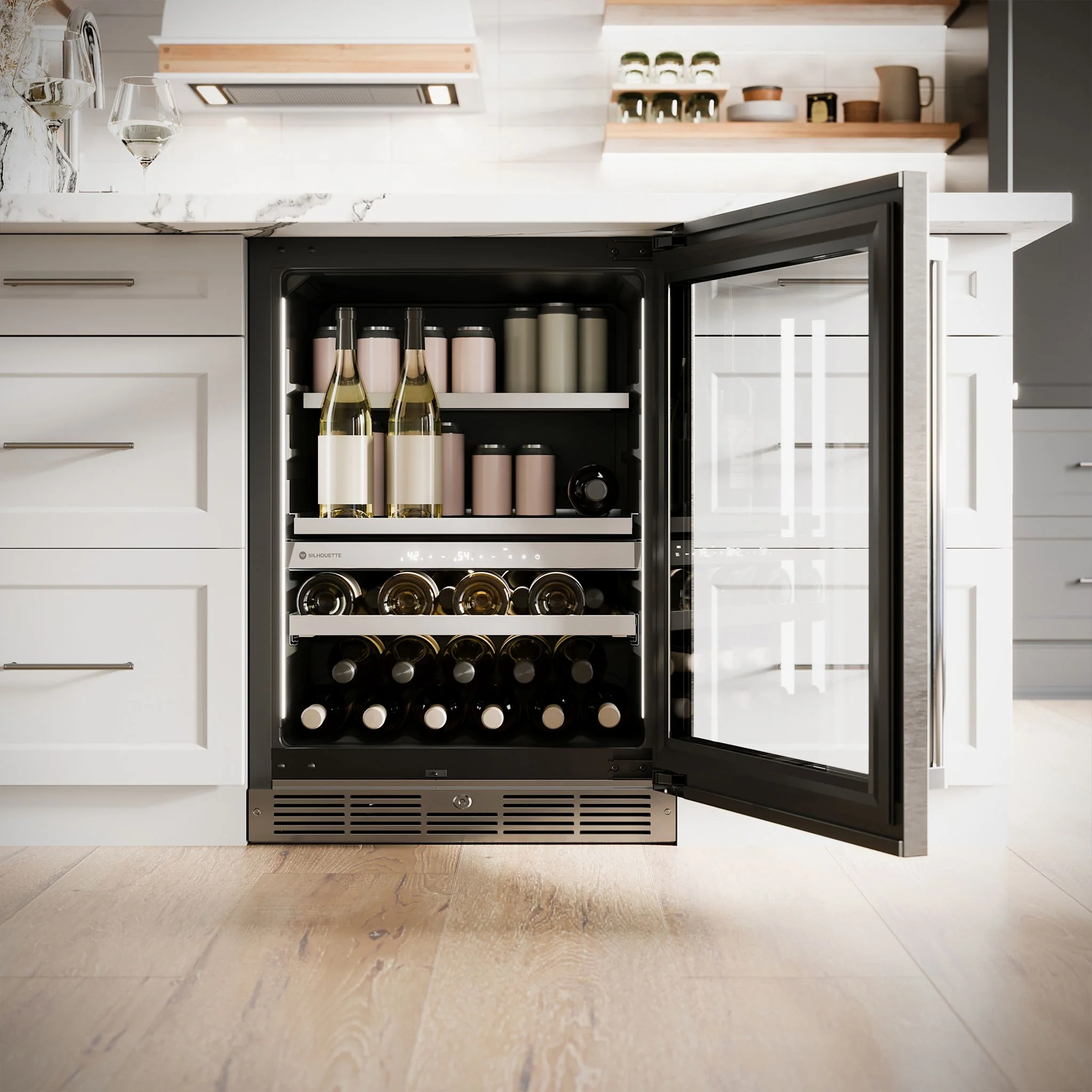 Silhouette Pro Gen 3 – 24? Built-in Wine and Beverage Center  -Stainless Steel (SPRWBC052D3SS) - Image 7