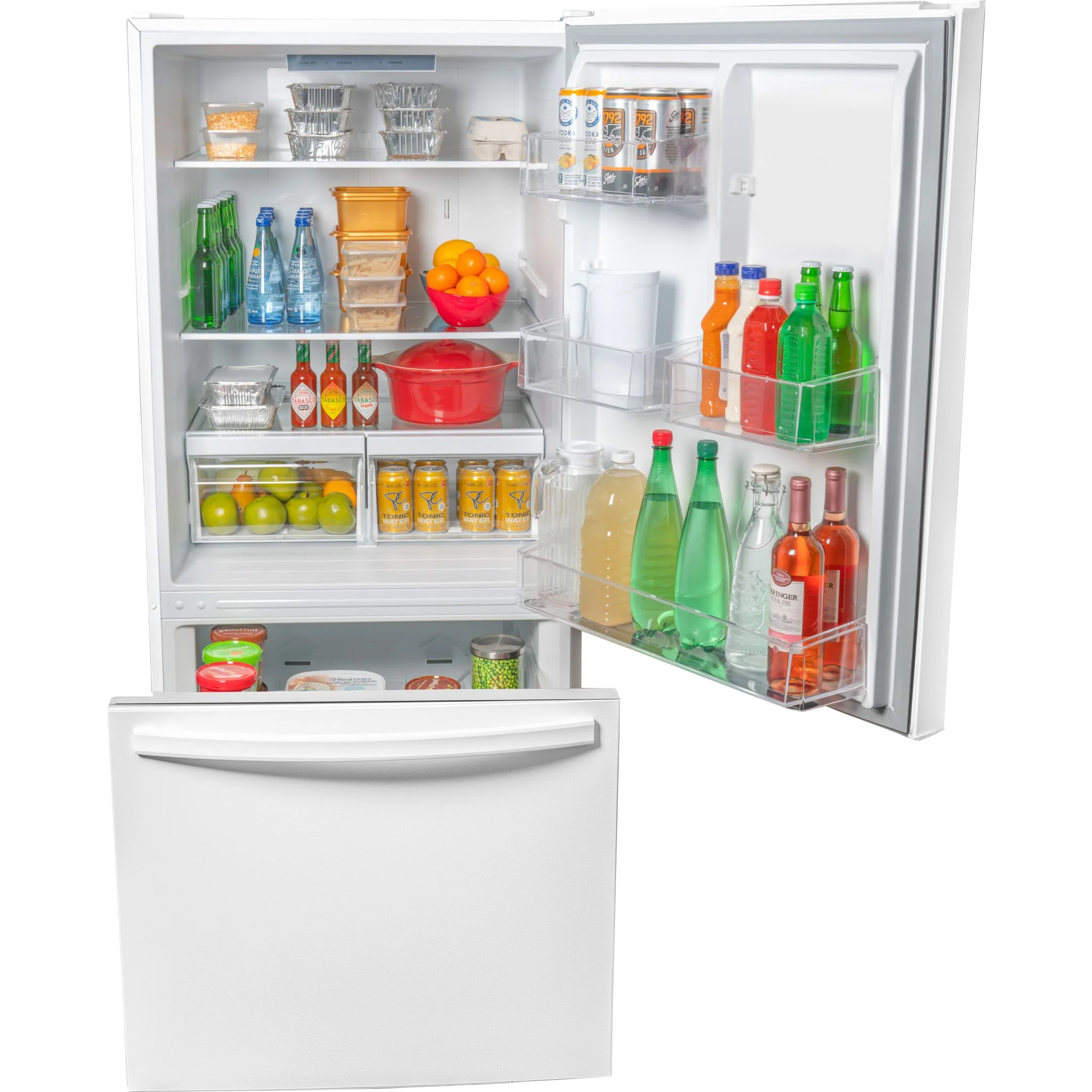 Danby Designer 18.7 cu. ft. Apartment Fridge Bottom Mount  -White (DBM187E1WDB) - Image 2