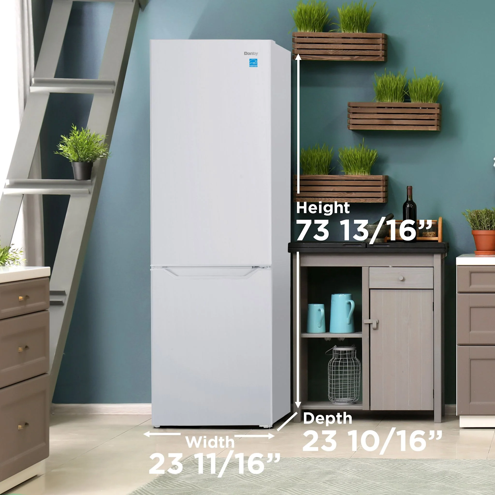 Danby 10 cu. ft. Bottom Mount Apartment Size Fridge  -White (DBMF100B1WDB) - Image 11
