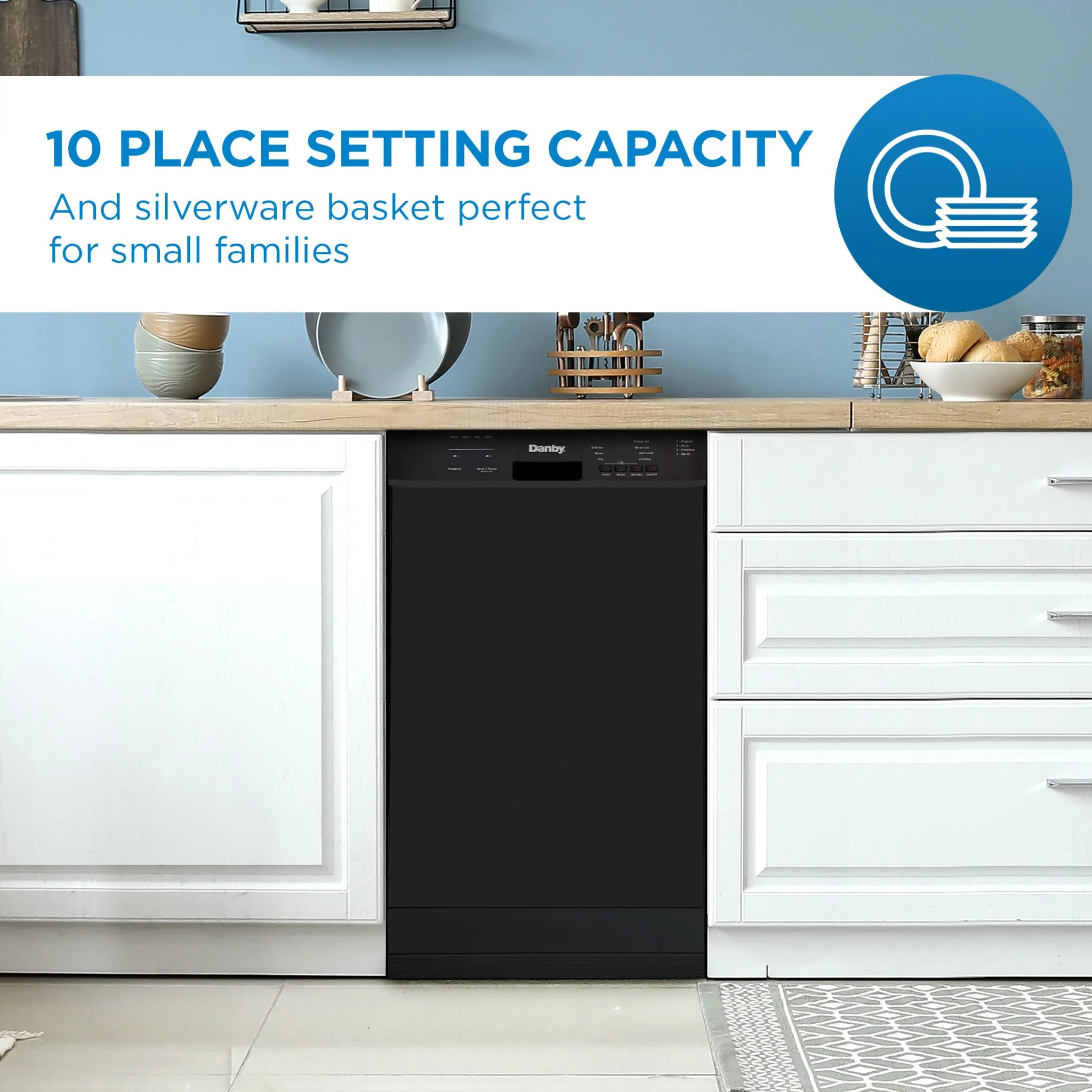Danby 18? Wide Built-in Dishwasher  -Black (DDW18D1EB) - Image 7