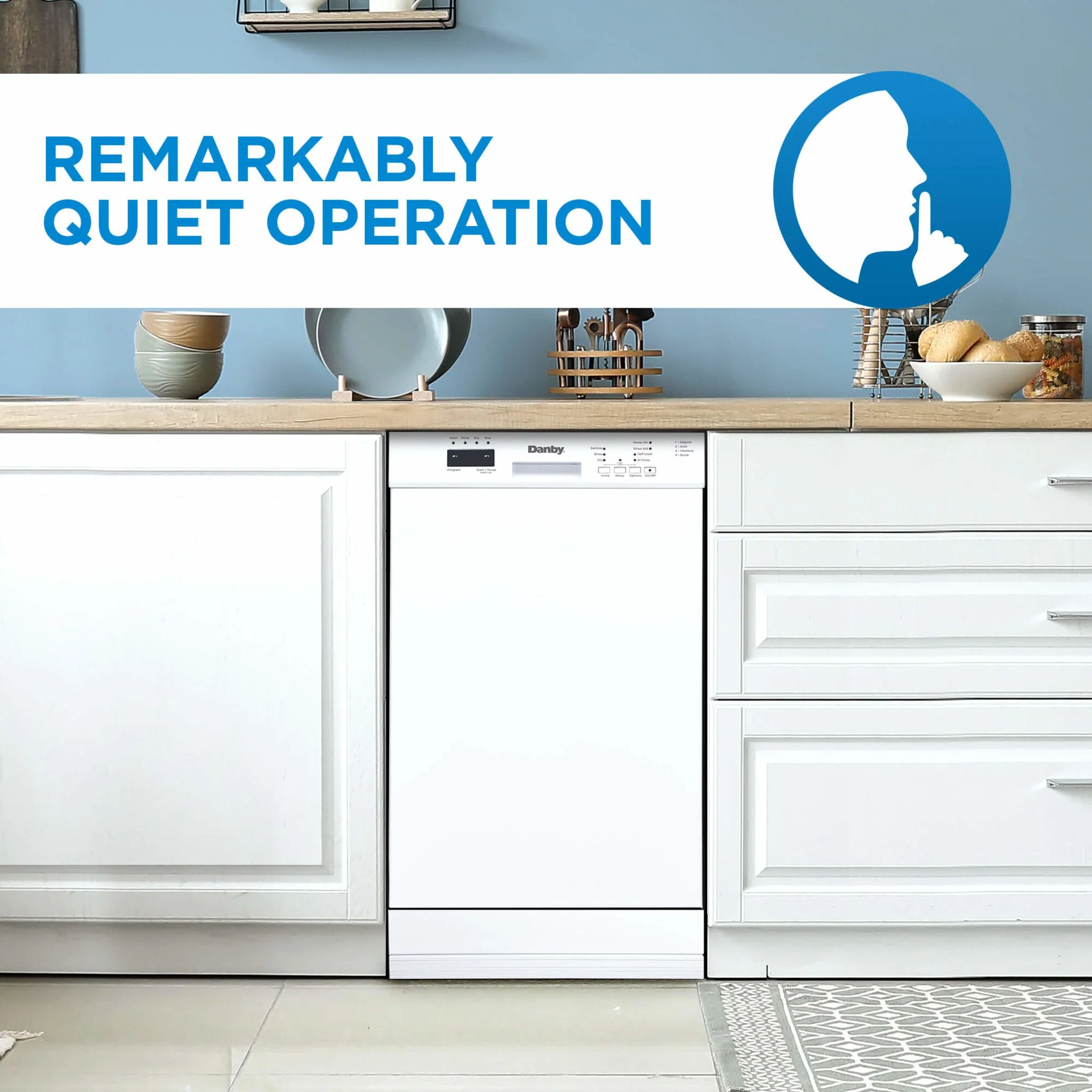 Danby 18? Wide Built-in Dishwasher  -White (DDW18D1EW) - Image 12
