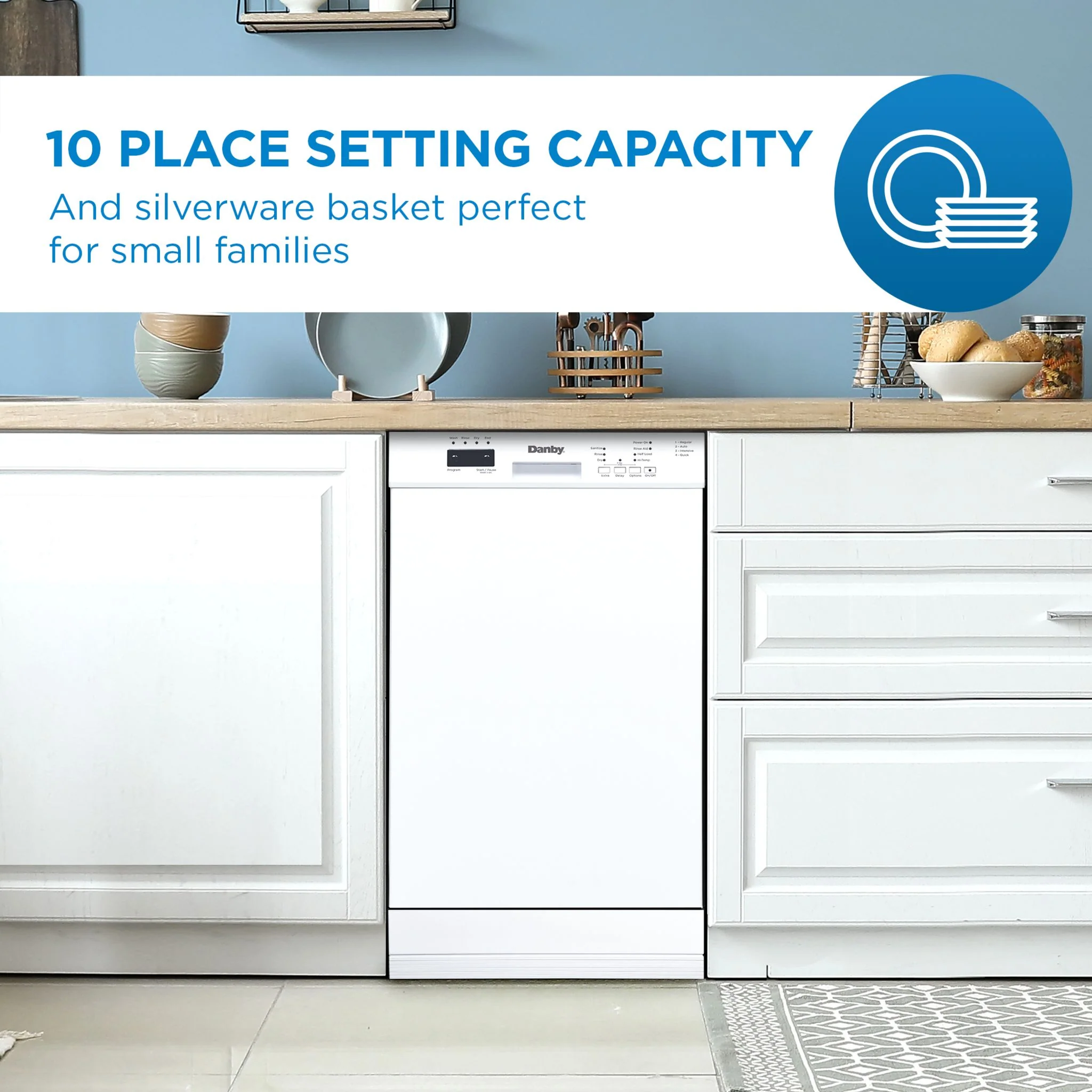 Danby 18? Wide Built-in Dishwasher  -White (DDW18D1EW) - Image 13