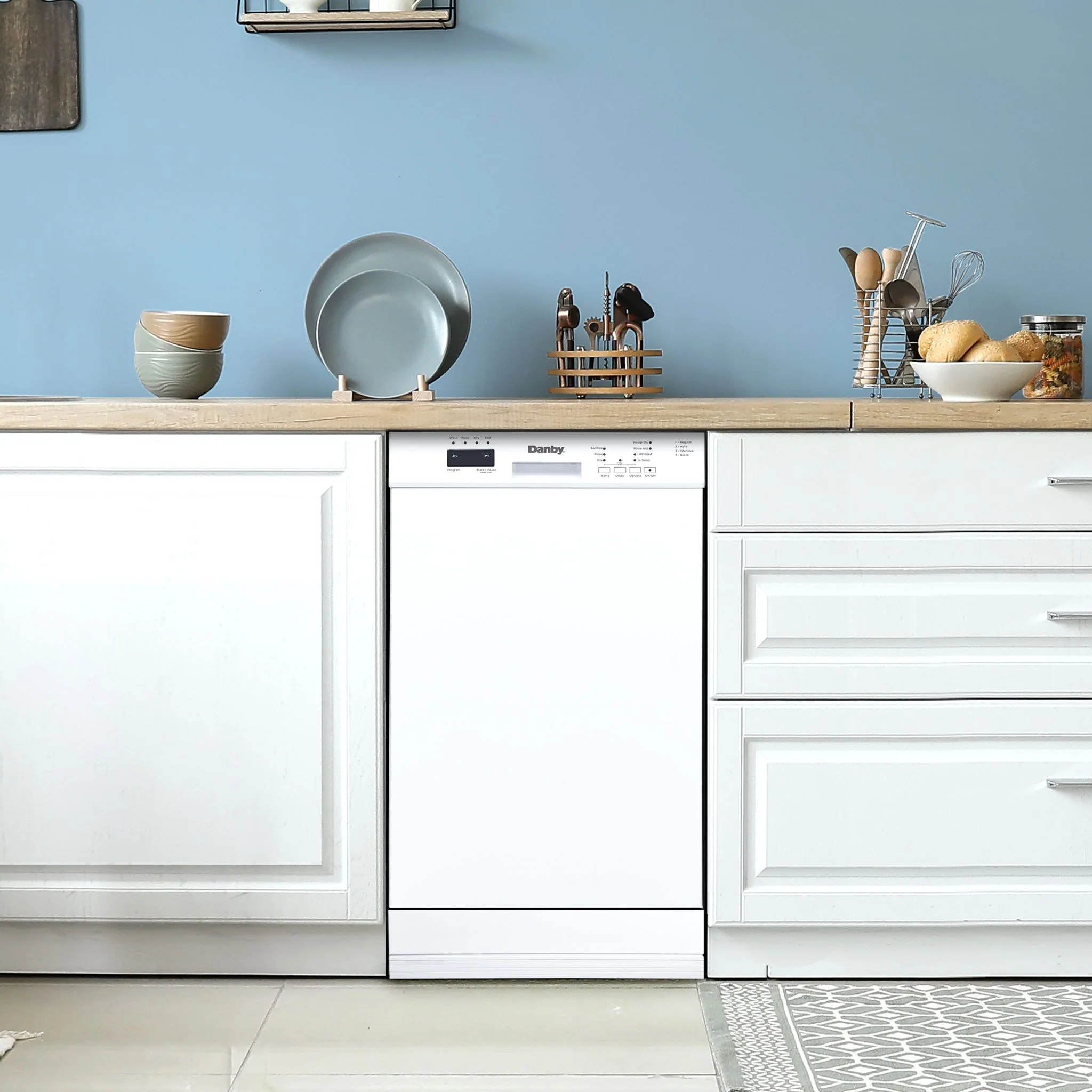 Danby 18? Wide Built-in Dishwasher  -White (DDW18D1EW) - Image 2