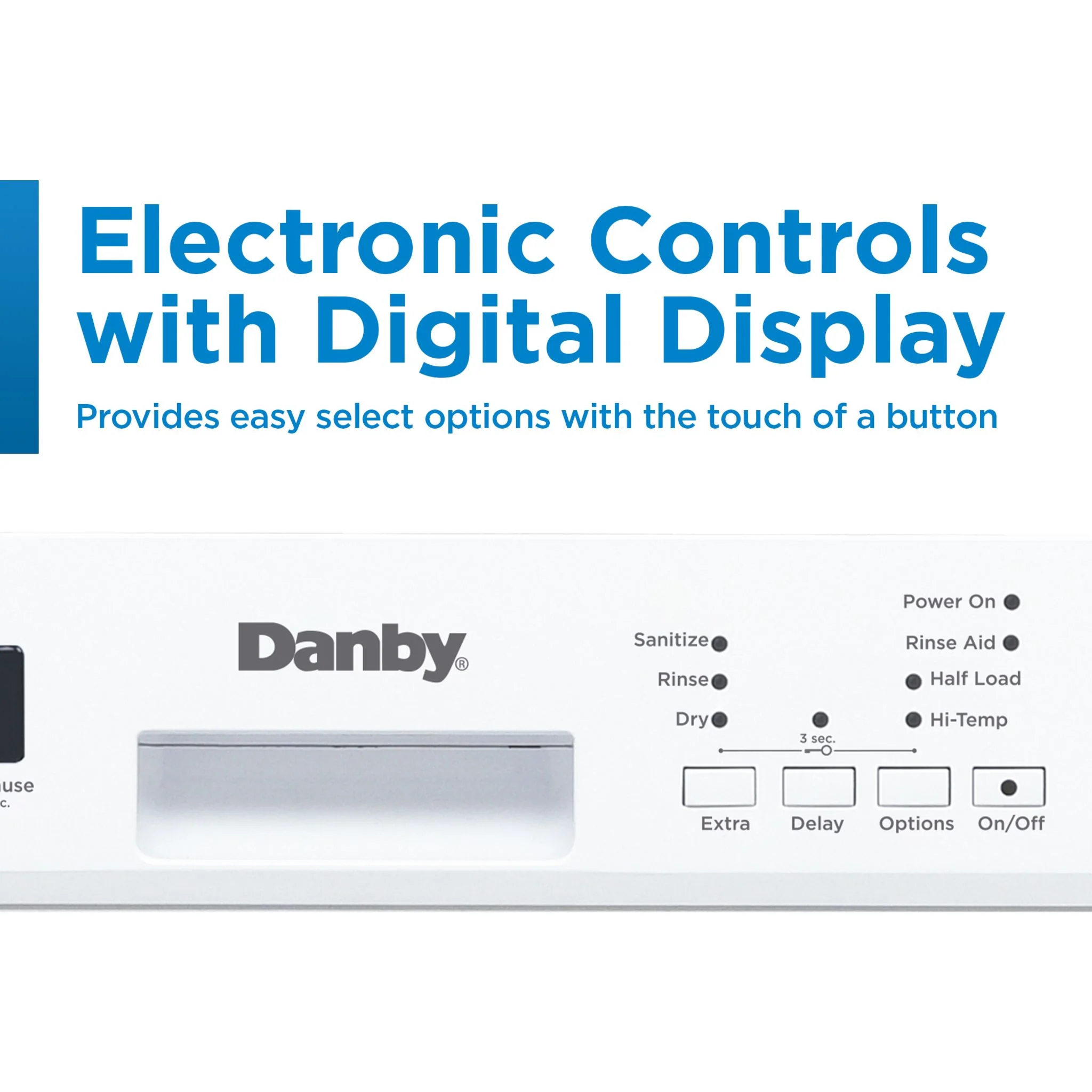Danby 18? Wide Built-in Dishwasher  -White (DDW18D1EW) - Image 9