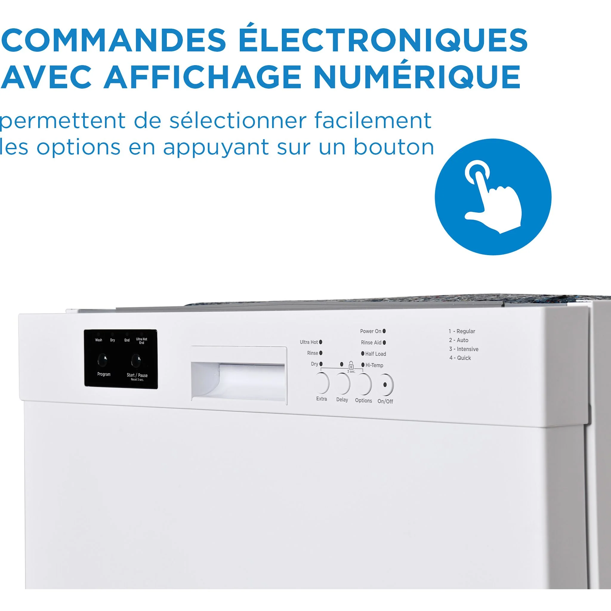 Danby 24? Wide Built-in Dishwasher  -White (DDW2400EW) - Image 3