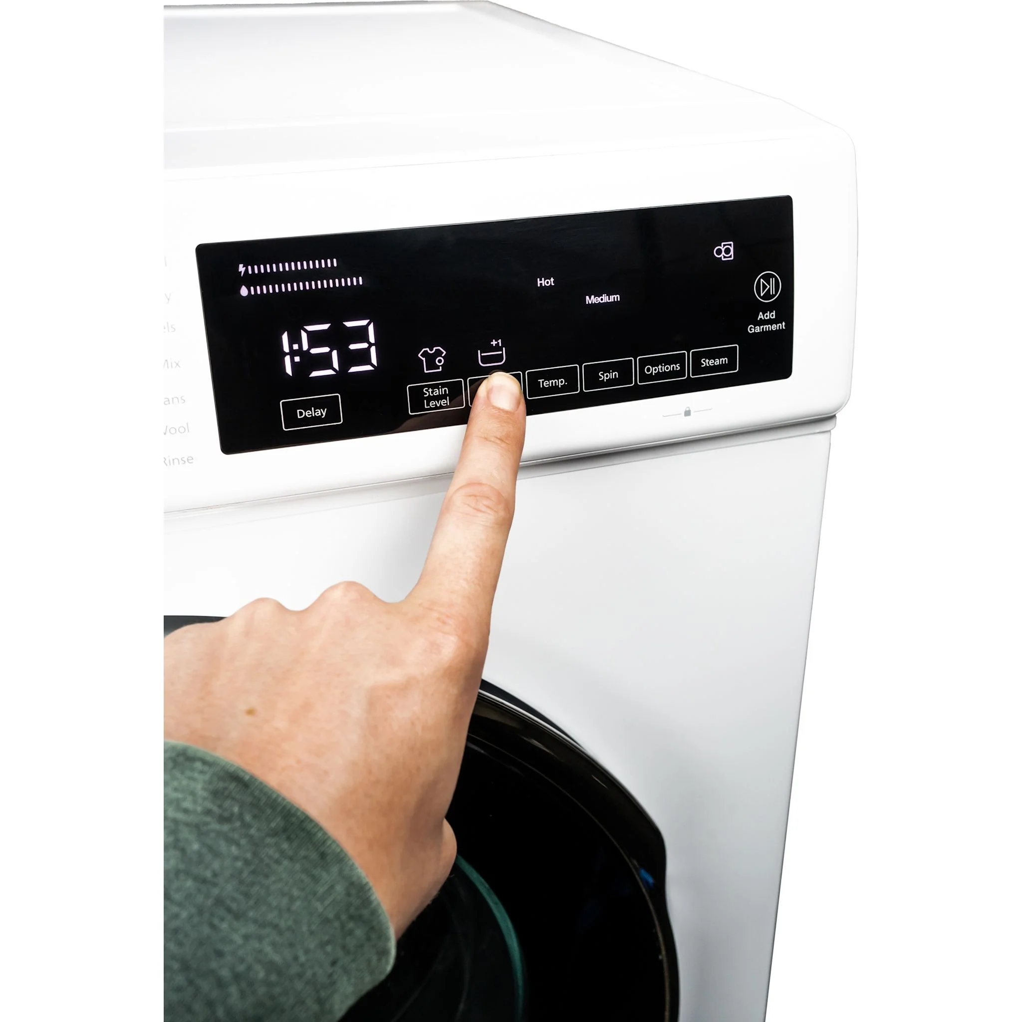 Danby 24-inch, 2.2 cu. ft. Stackable Front Load Washer with Steam in  -White (DWM022D3WDB) - Image 11