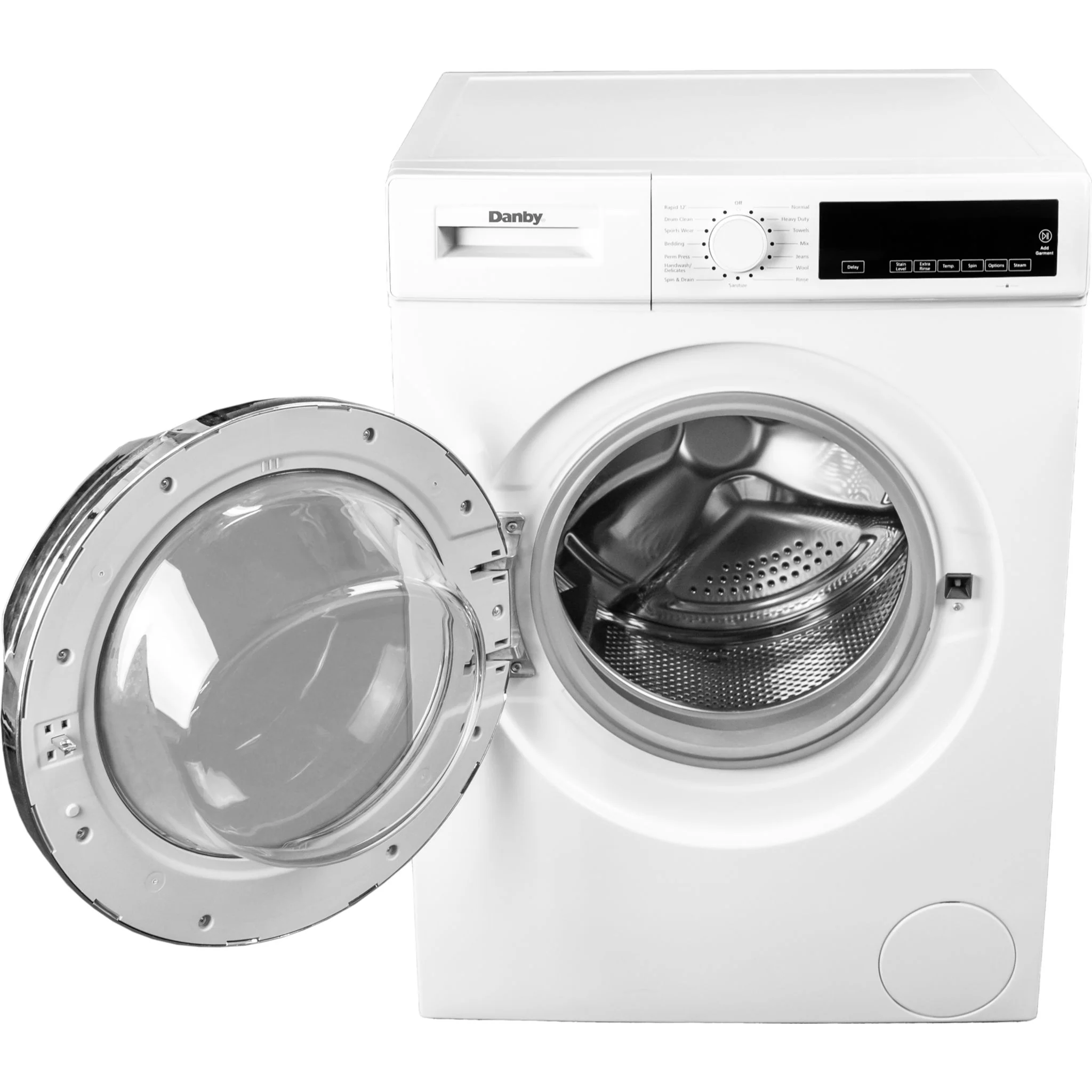 Danby 24-inch, 2.2 cu. ft. Stackable Front Load Washer with Steam in  -White (DWM022D3WDB) - Image 2
