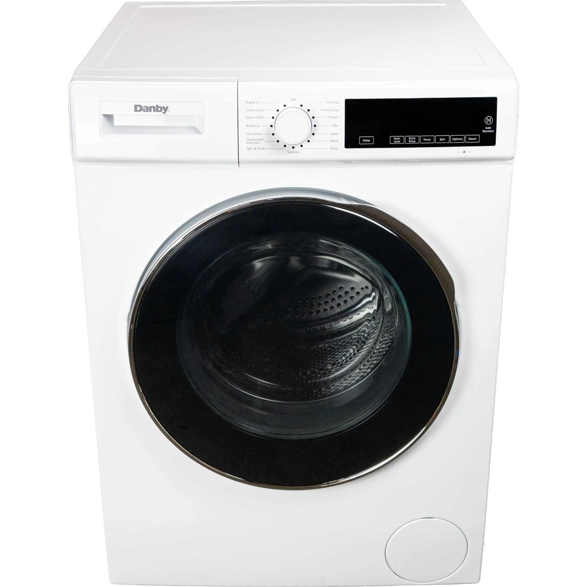 Danby 24-inch, 2.2 cu. ft. Stackable Front Load Washer with Steam in  -White (DWM022D3WDB) - Image 3