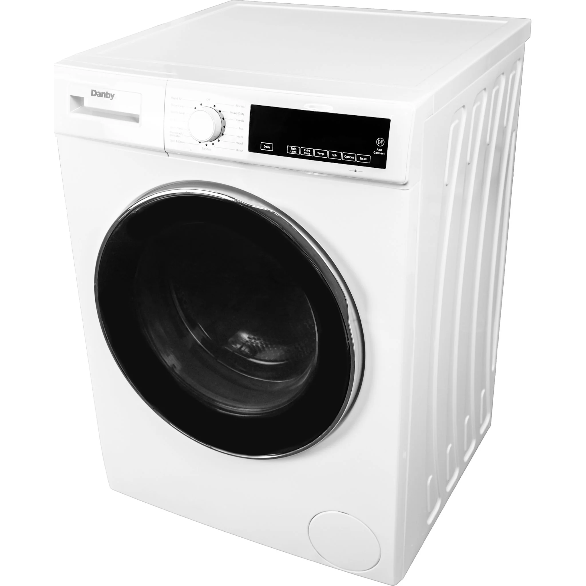 Danby 24-inch, 2.2 cu. ft. Stackable Front Load Washer with Steam in  -White (DWM022D3WDB) - Image 4