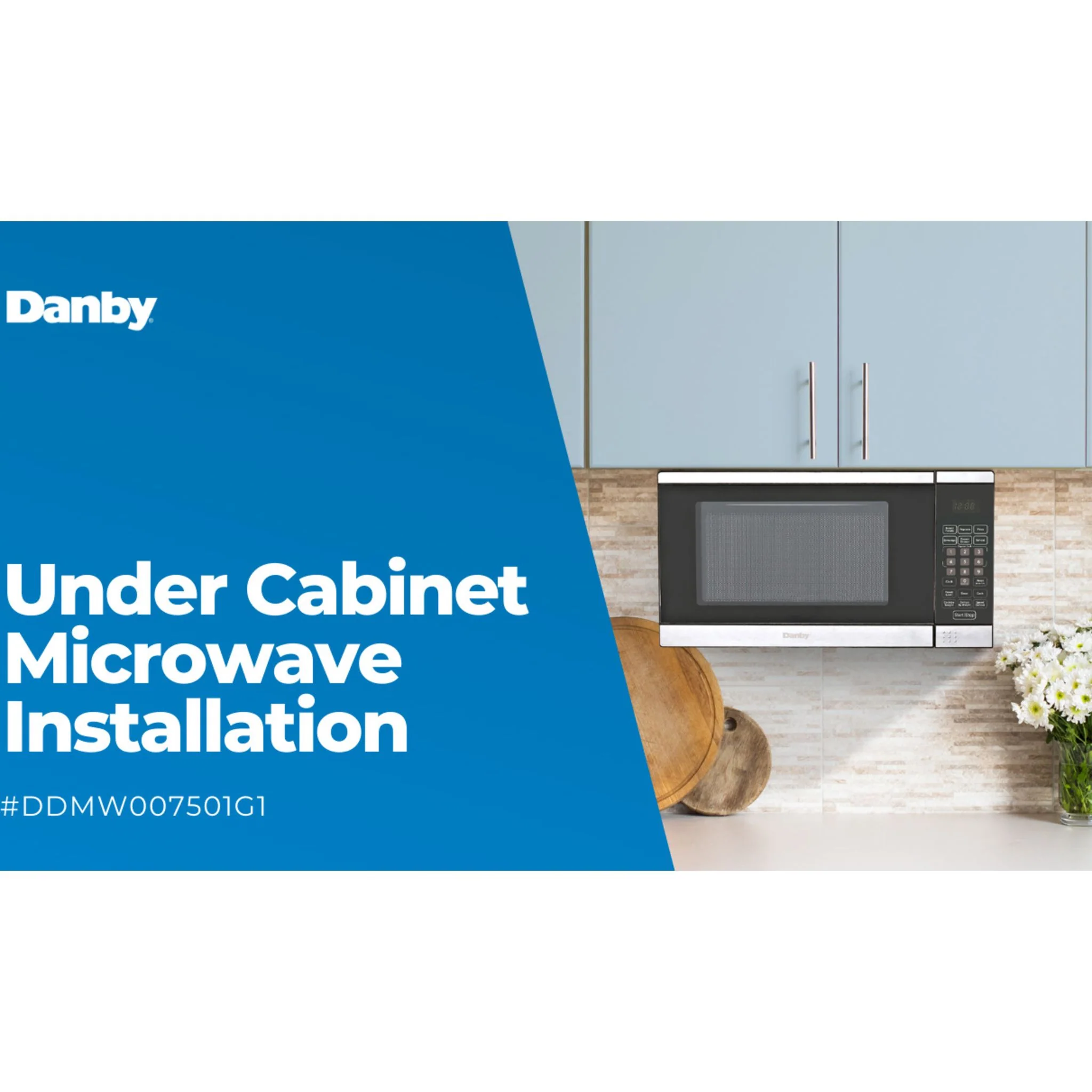 Danby Designer 0.7 cu. ft. Space Saving Under the Cupboard Microwave  -Stainless Steel (DDMW007501G1) - Image 8