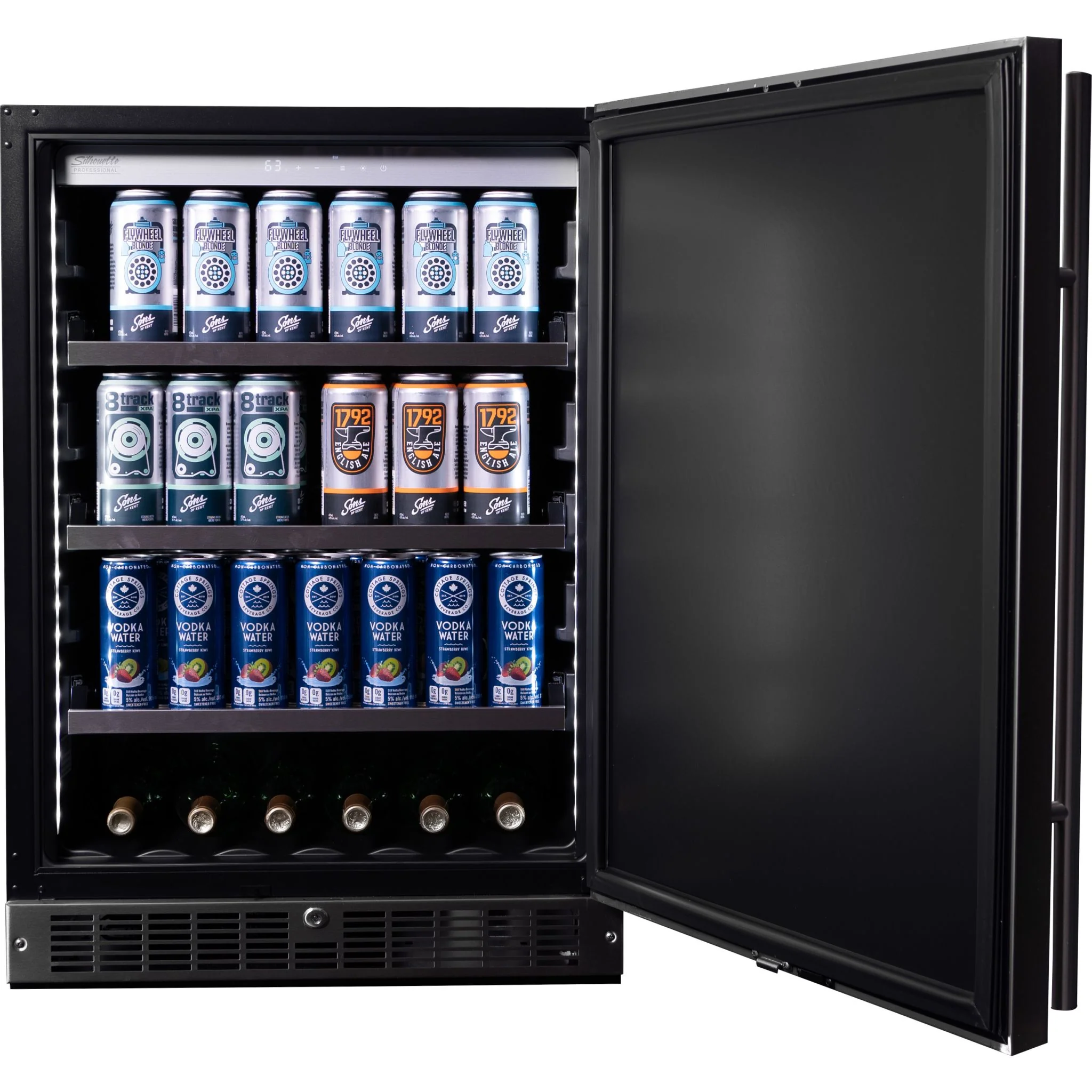 Silhouette 5.5 cu. ft. Built-in Outdoor Fridge -Black (SPRAR055D1SS) - Image 3