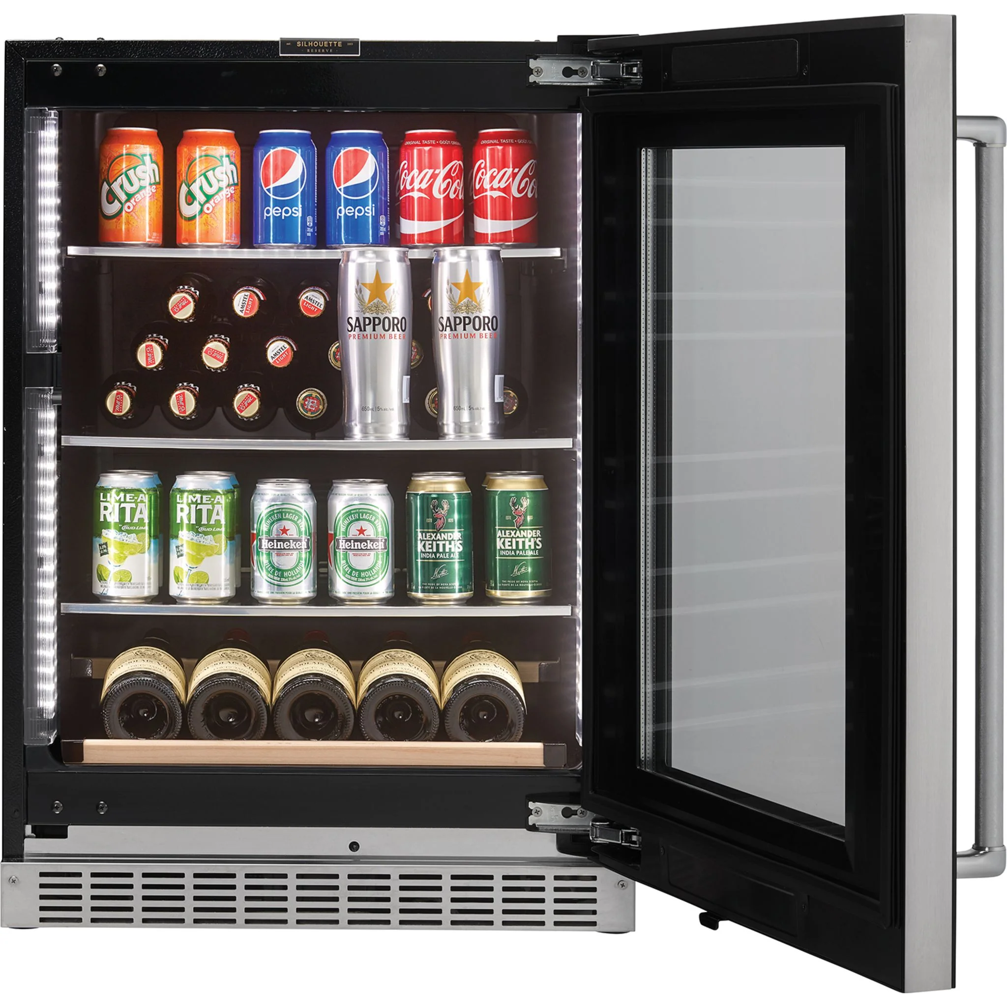 Silhouette – 24? Built-in Beverage Center -Stainless Steel (SRVBC050R) - Image 5