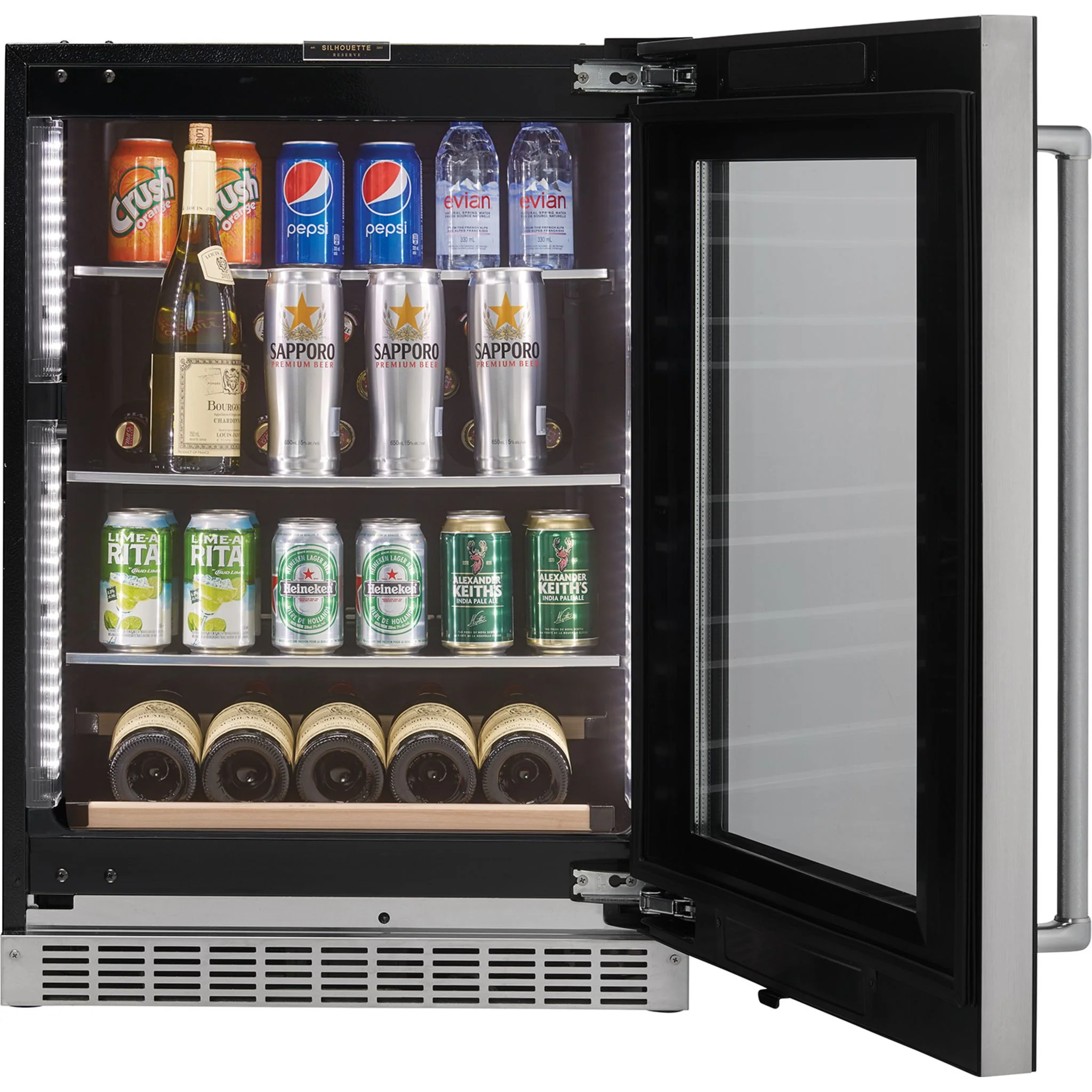 Silhouette – 24? Built-in Beverage Center -Stainless Steel (SRVBC050R) - Image 6