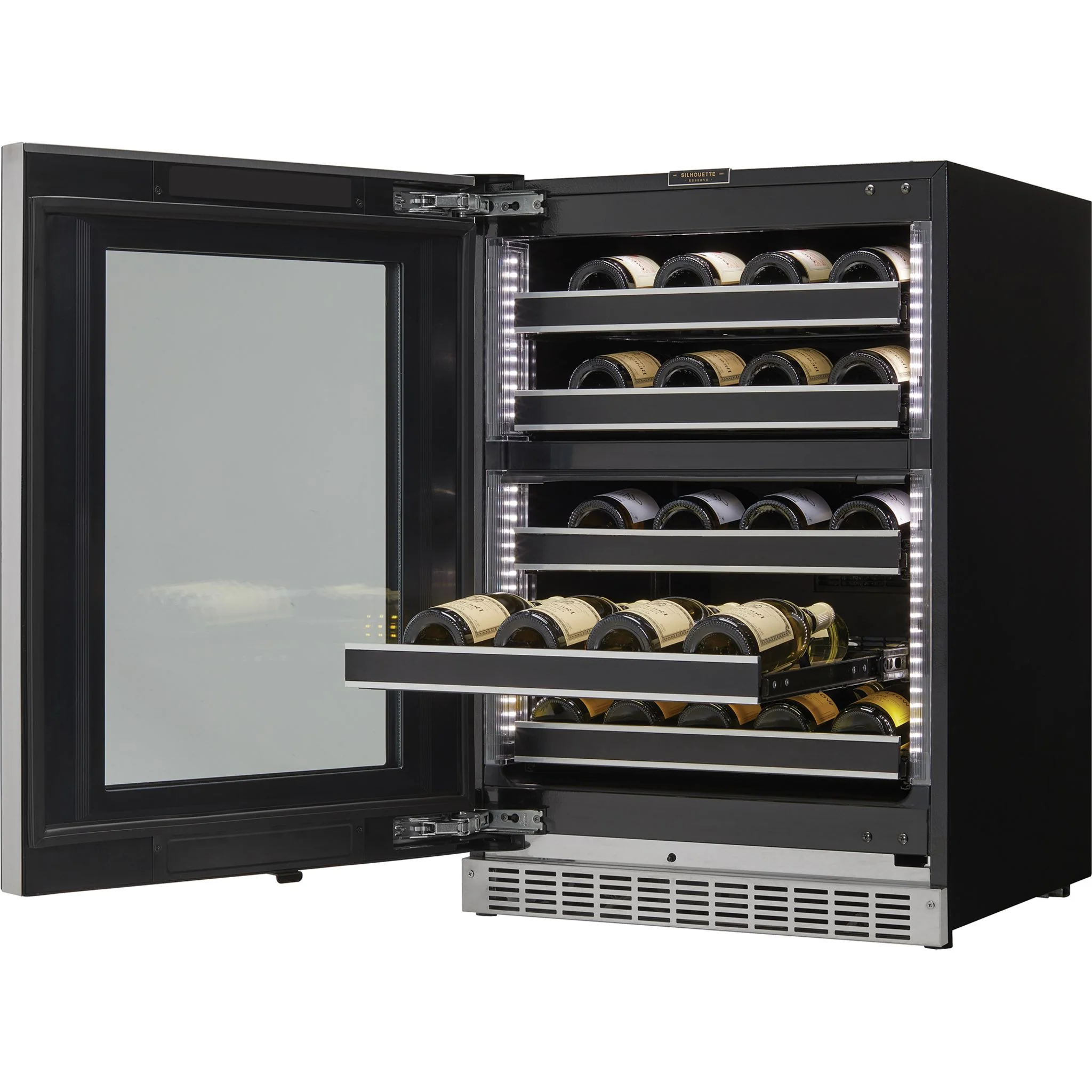Silhouette Reserve – 24? Built-In Wine Cellar – Left Swing -Stainless Steel (SRVWC050L) - Image 10