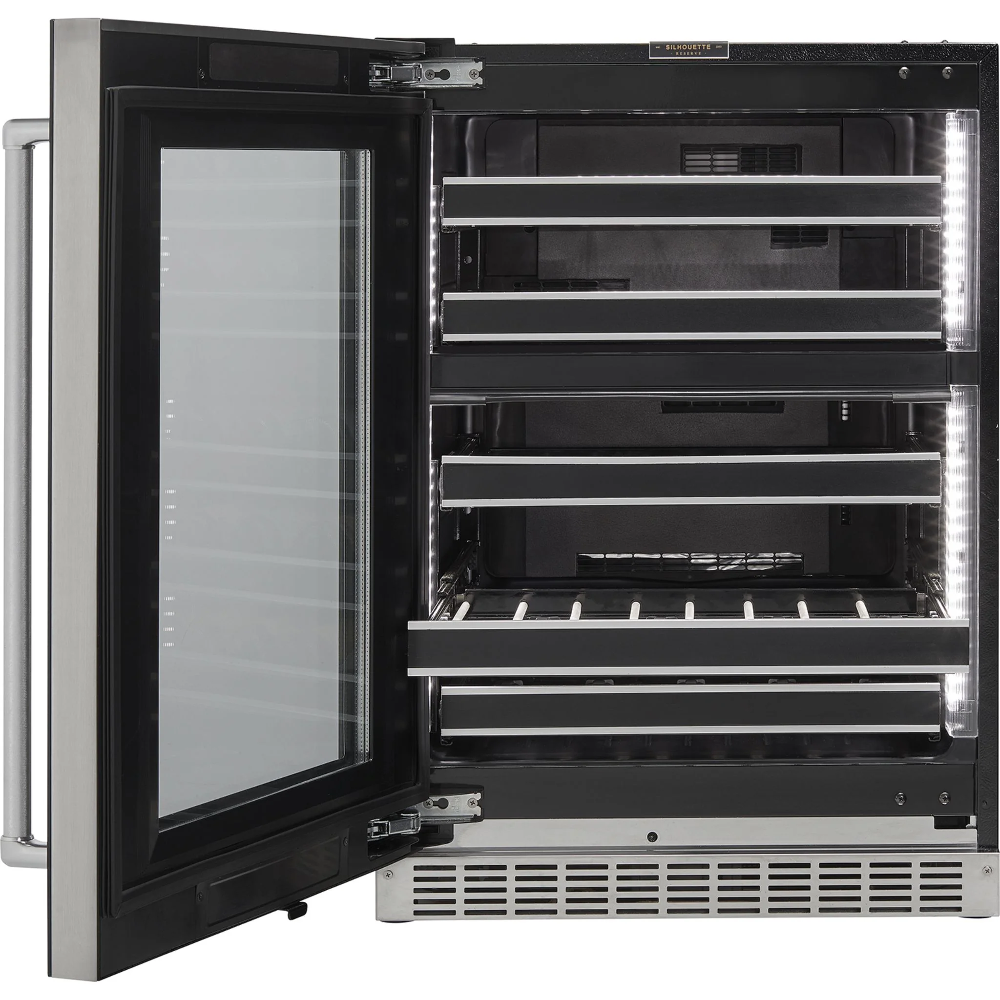 Silhouette Reserve – 24? Built-In Wine Cellar – Left Swing -Stainless Steel (SRVWC050L) - Image 8