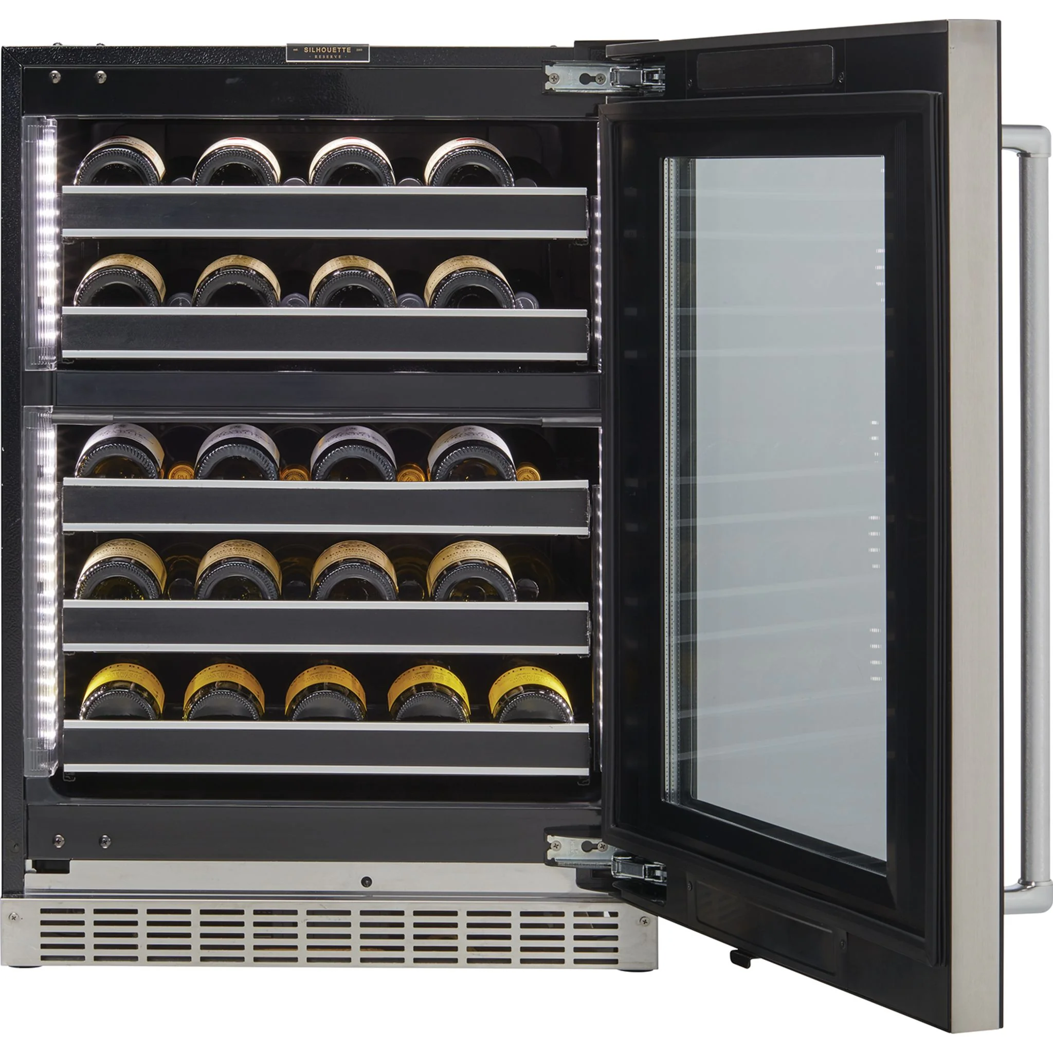 Silhouette Reserve – 24? Built-In Wine Cellar – Right Swing -Stainless Steel (SRVWC050R) - Image 7