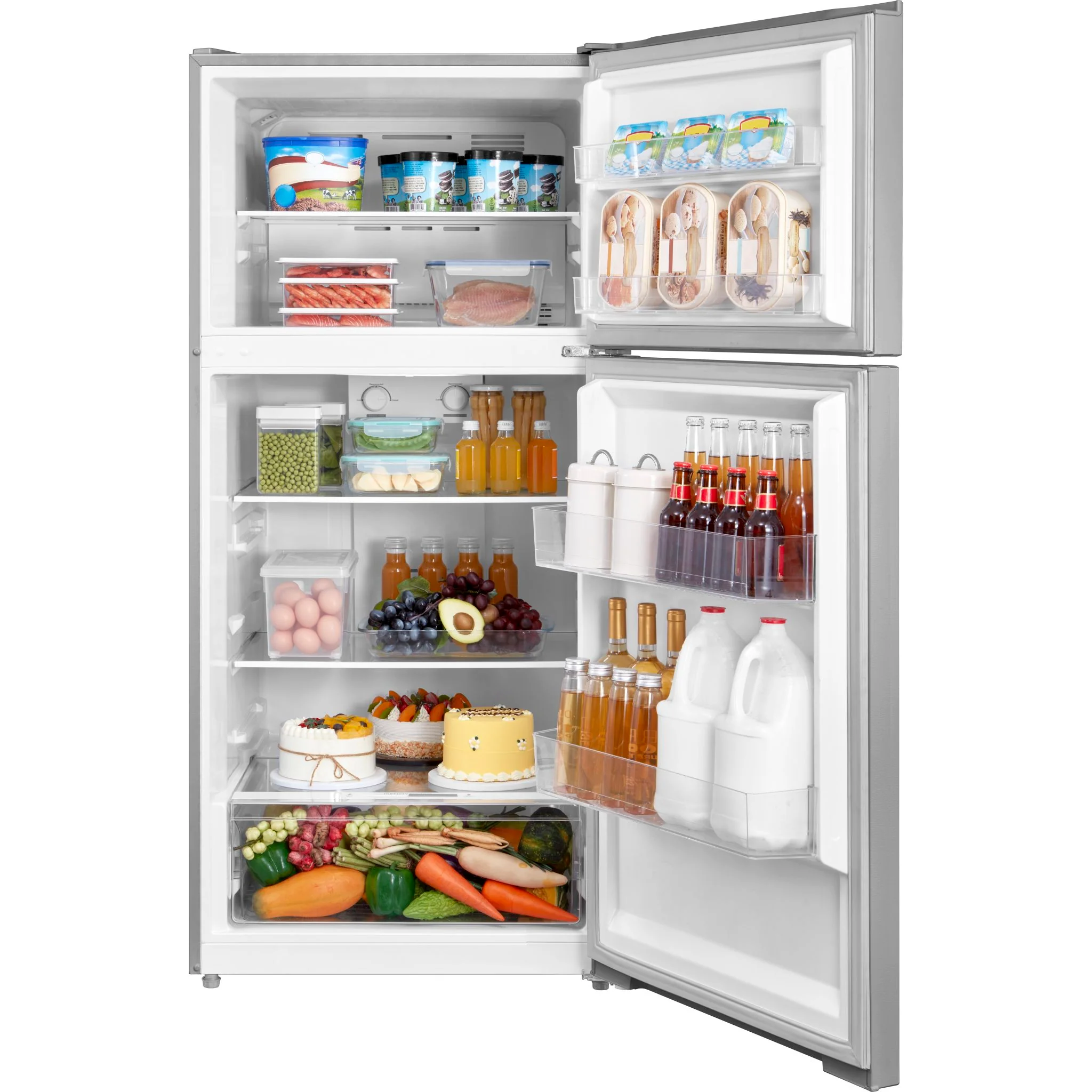 Danby 14.2 cu. ft. Apartment Size Fridge Top Mount -Stainless Steel (DFF142E1SSDB) - Image 4