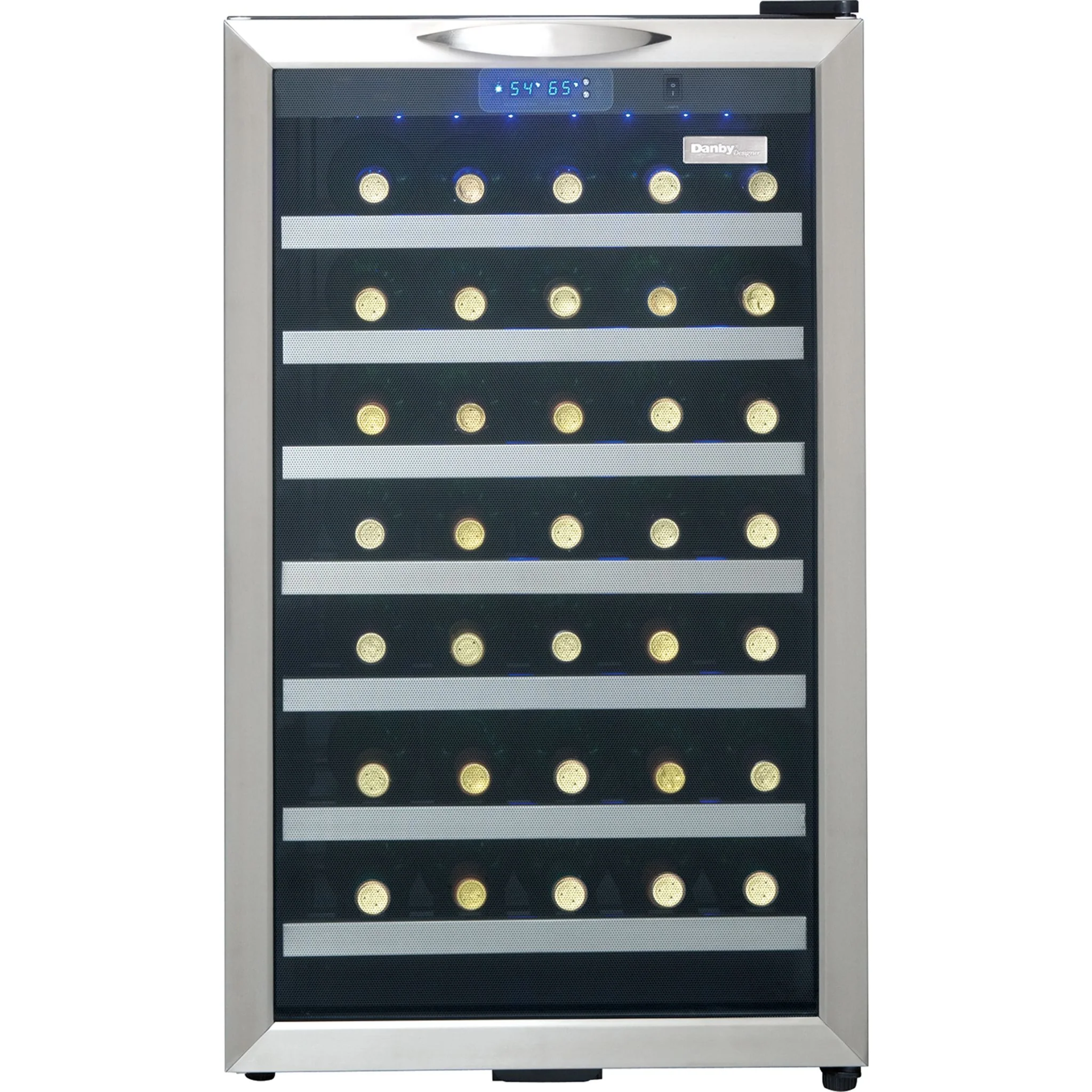 Danby Designer 45 Bottle Wine Cooler -Black/Stainless (DWC458BLS)