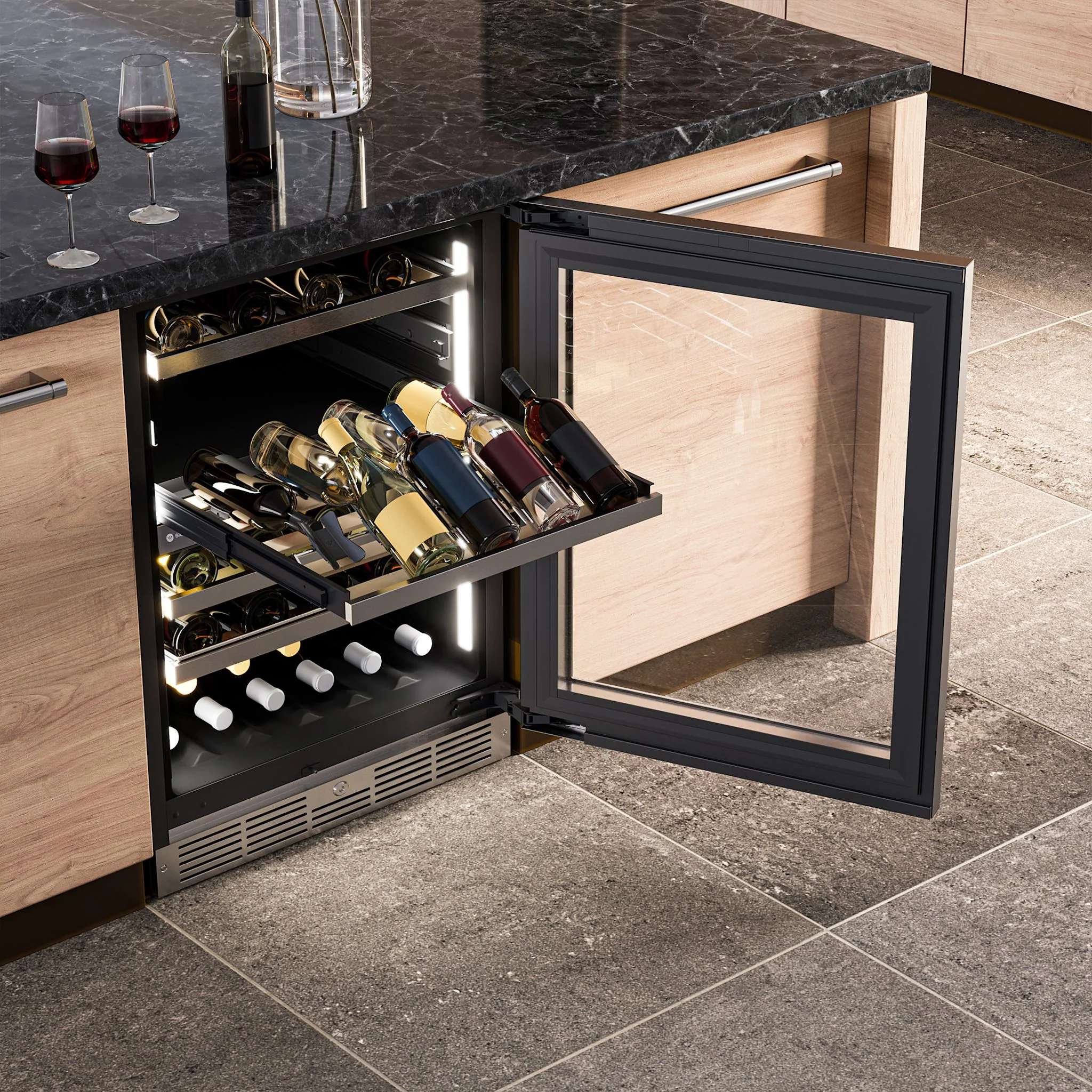 Silhouette Pro Gen 3 – 24” Built-In Wine Cellar Panel-Ready -Stainless Steel (SPRWC052D3SS-P) - Image 13