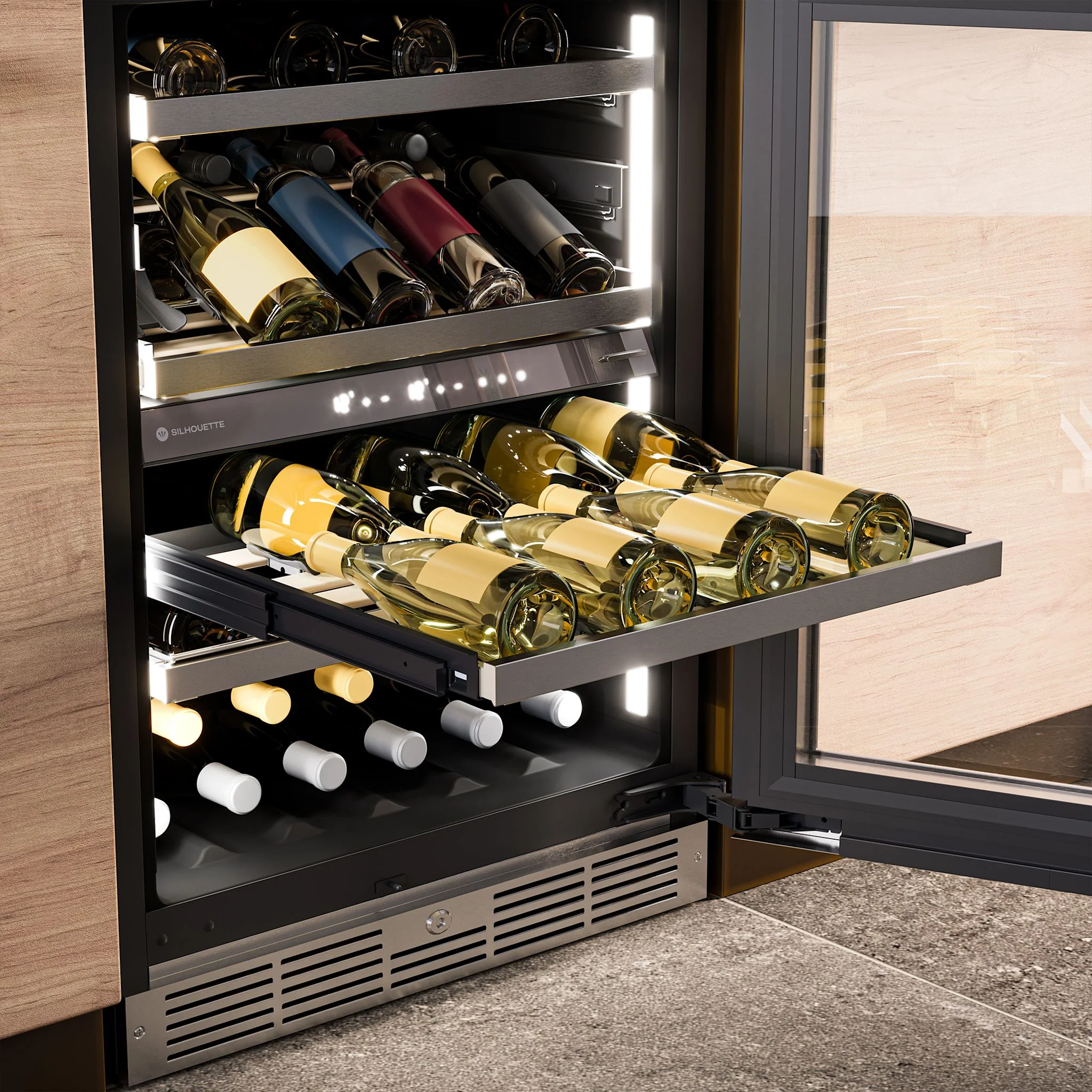 Silhouette Pro Gen 3 – 24? Built-in Wine Cellar  -Stainless Steel (SPRWC052D3SS) - Image 18