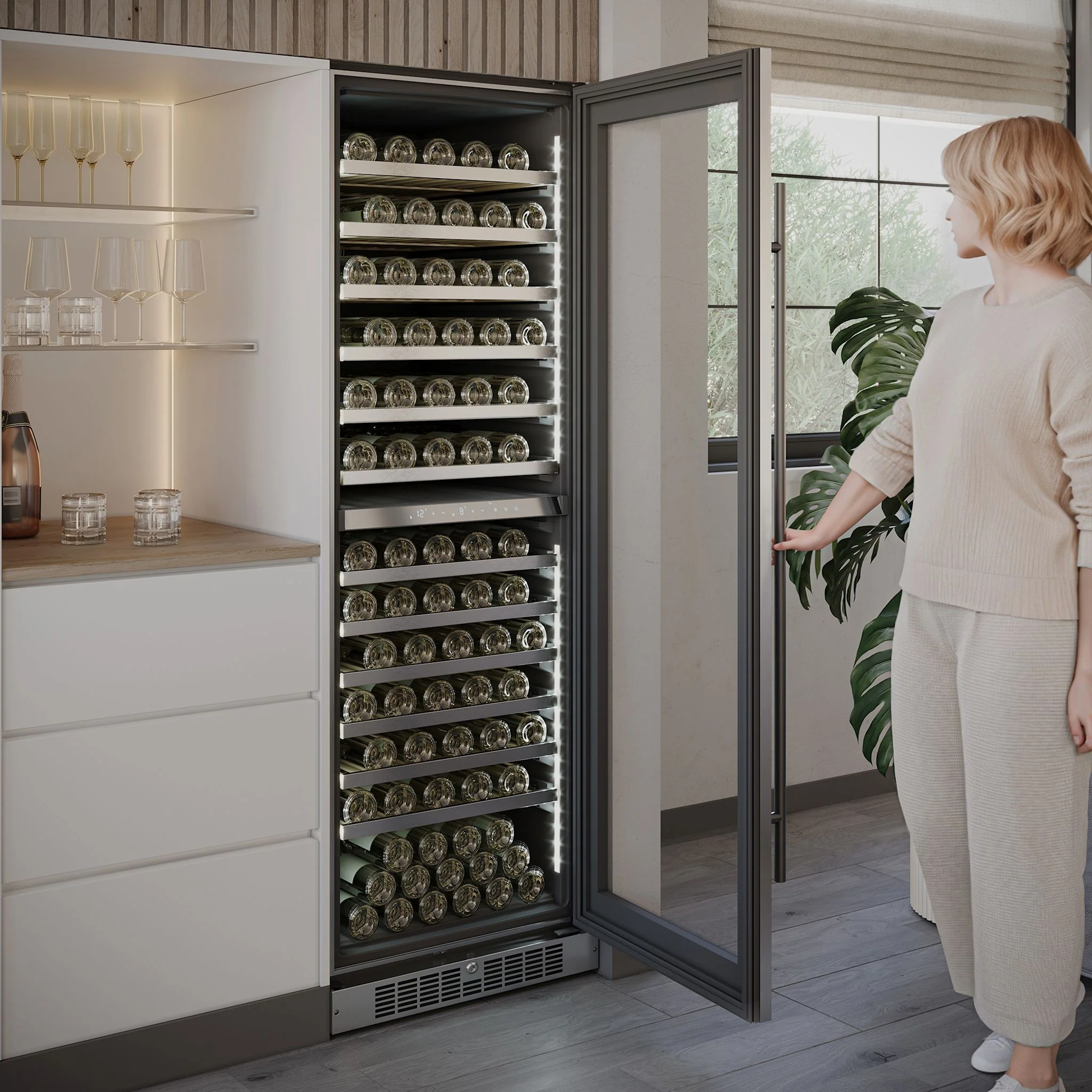 Silhouette Pro – 24? Built-In Wine Cellar  -Stainless Steel (SPRWC140D1SS) - Image 9