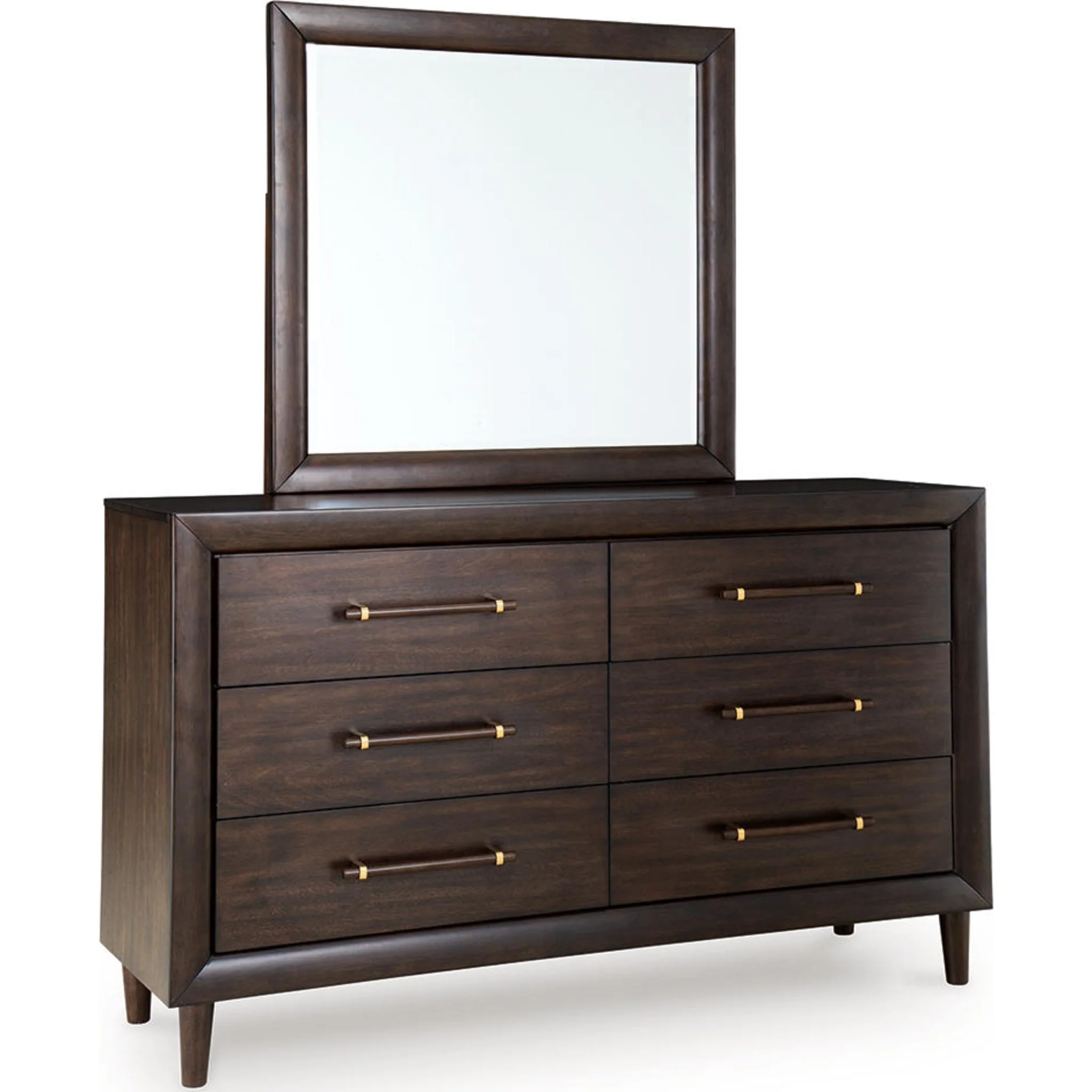 Dantenton Dresser and Mirror - Merlot
