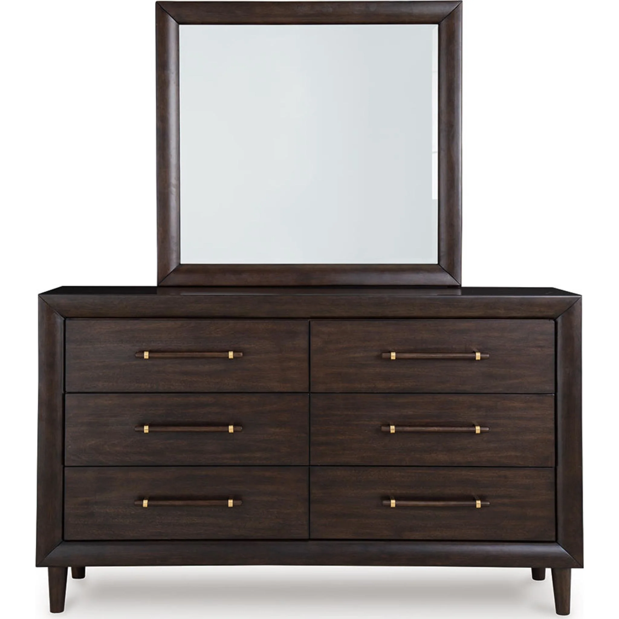 Dantenton Dresser and Mirror - Merlot - Image 4