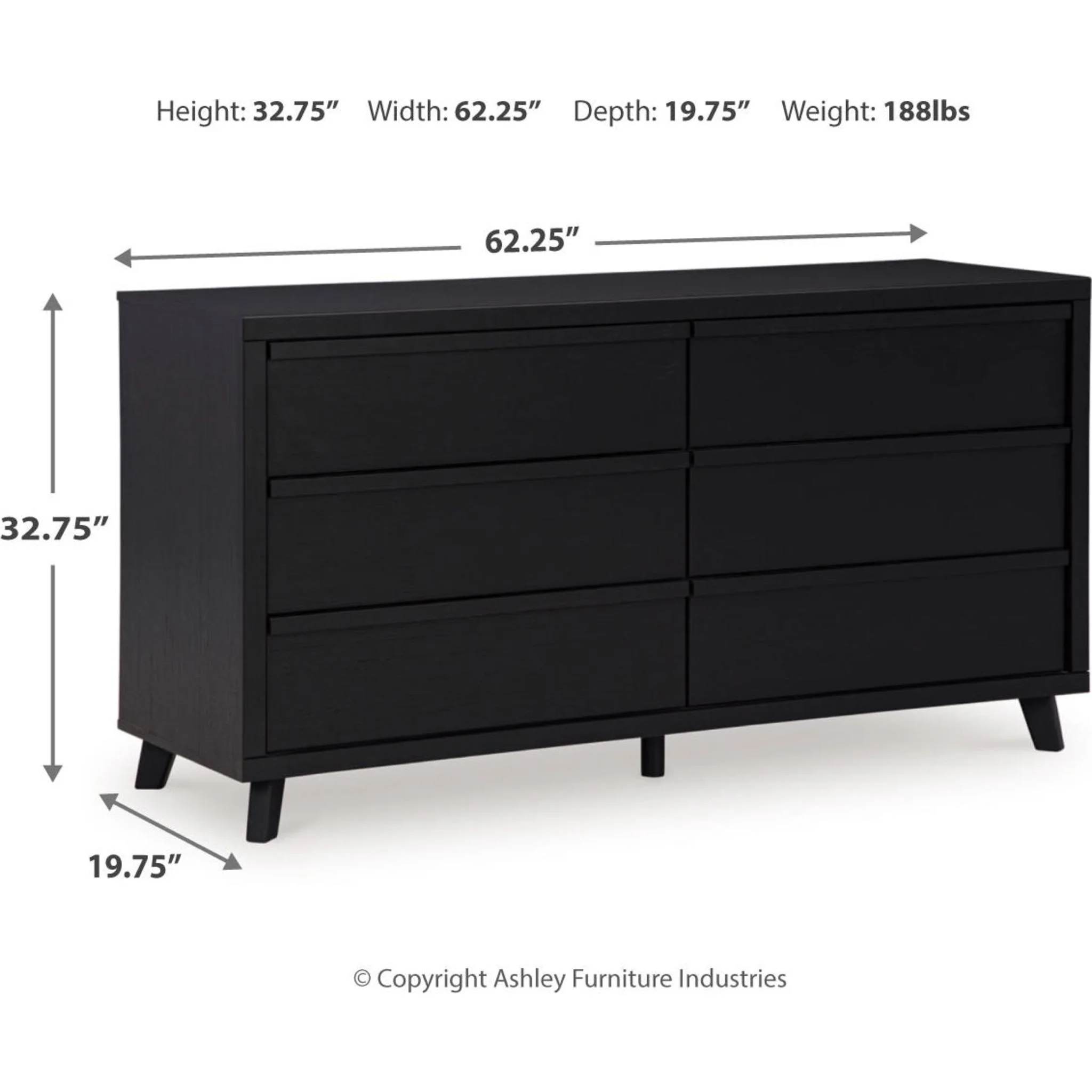 Danziar Dresser - Black - Image 8