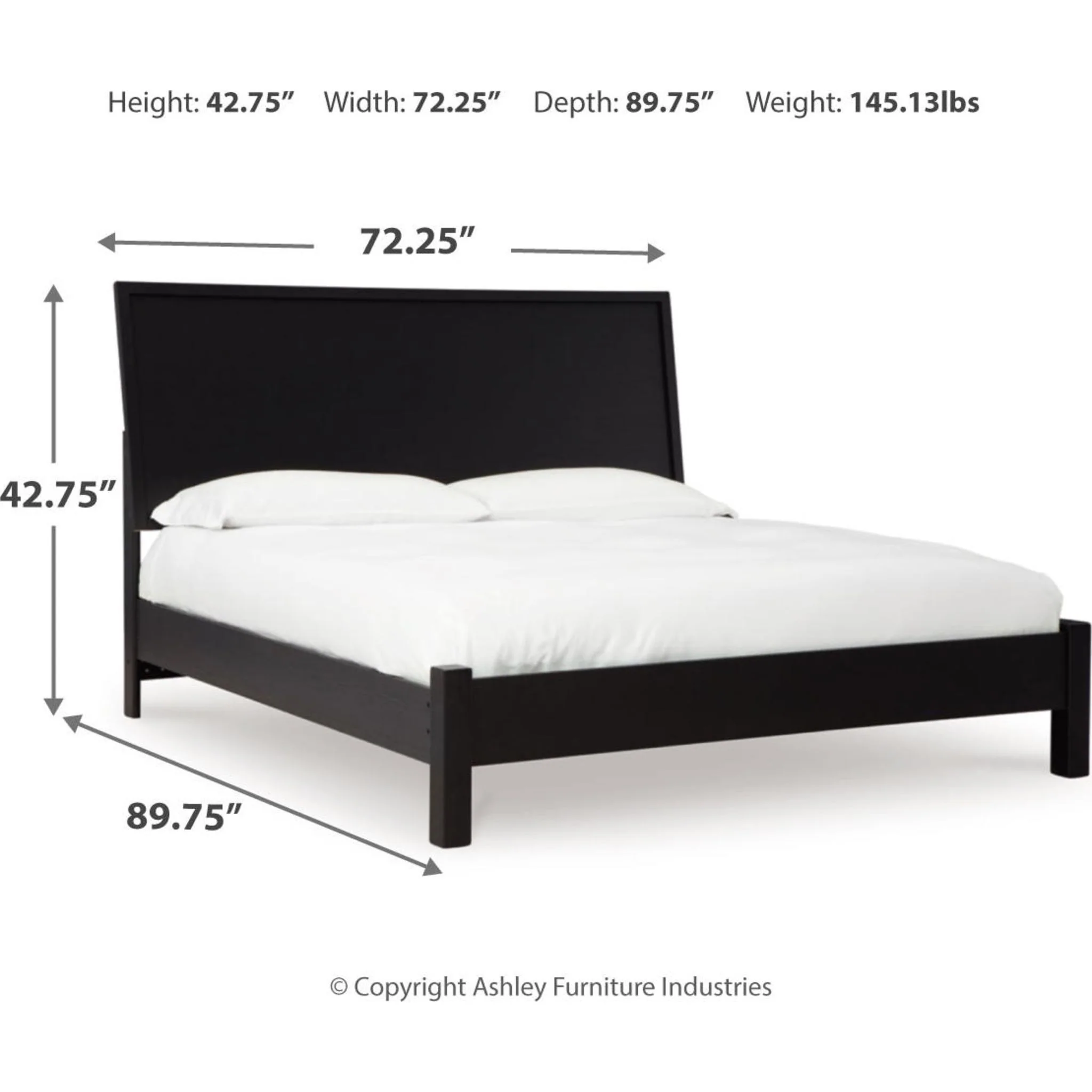 Danziar 6 Piece Platform Bedroom - Black - Image 17