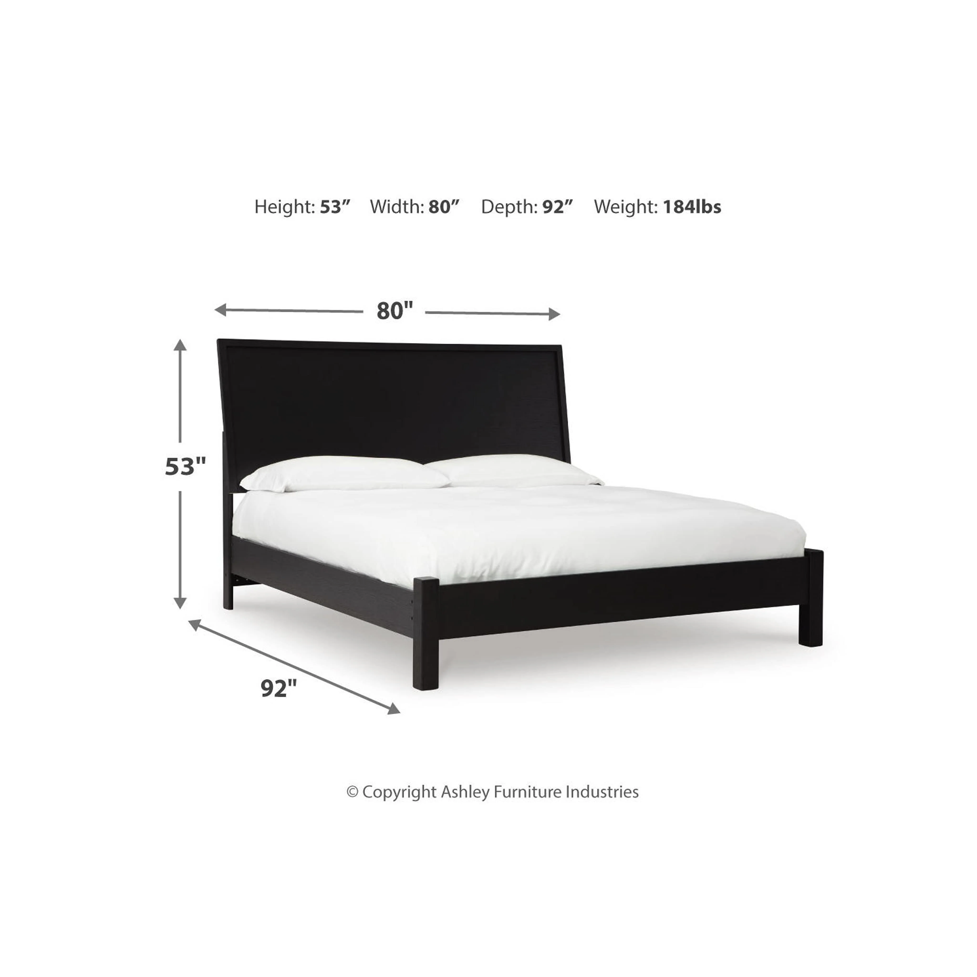 Danziar 6 Piece Platform Bedroom - Black - Image 31