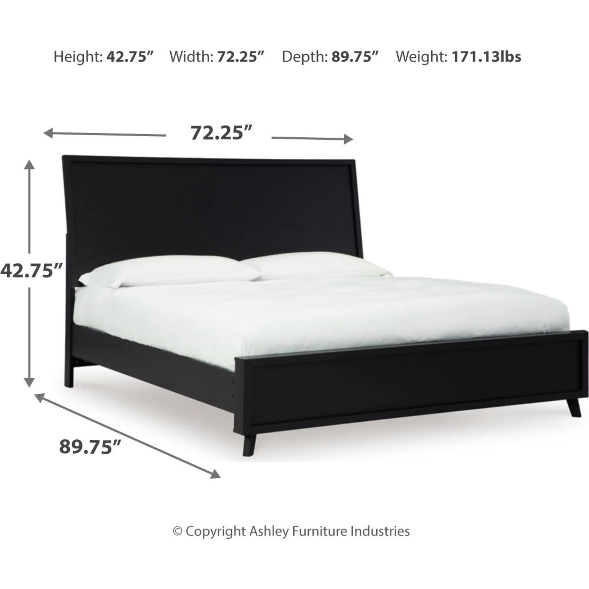 Danziar 6 Piece Platform Bedroom - Black - Image 17