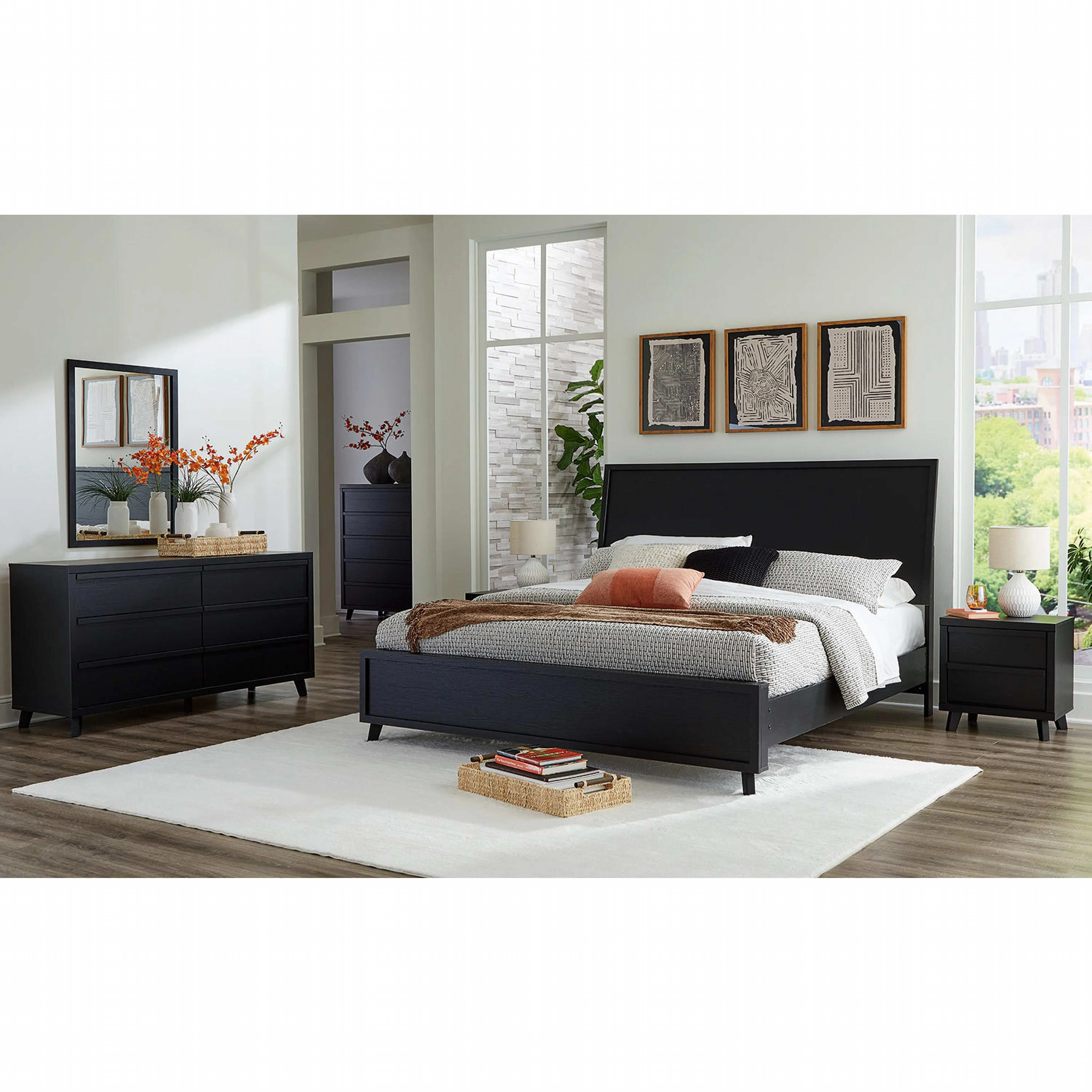 Danziar 6 Piece Platform Bedroom - Black - Image 24