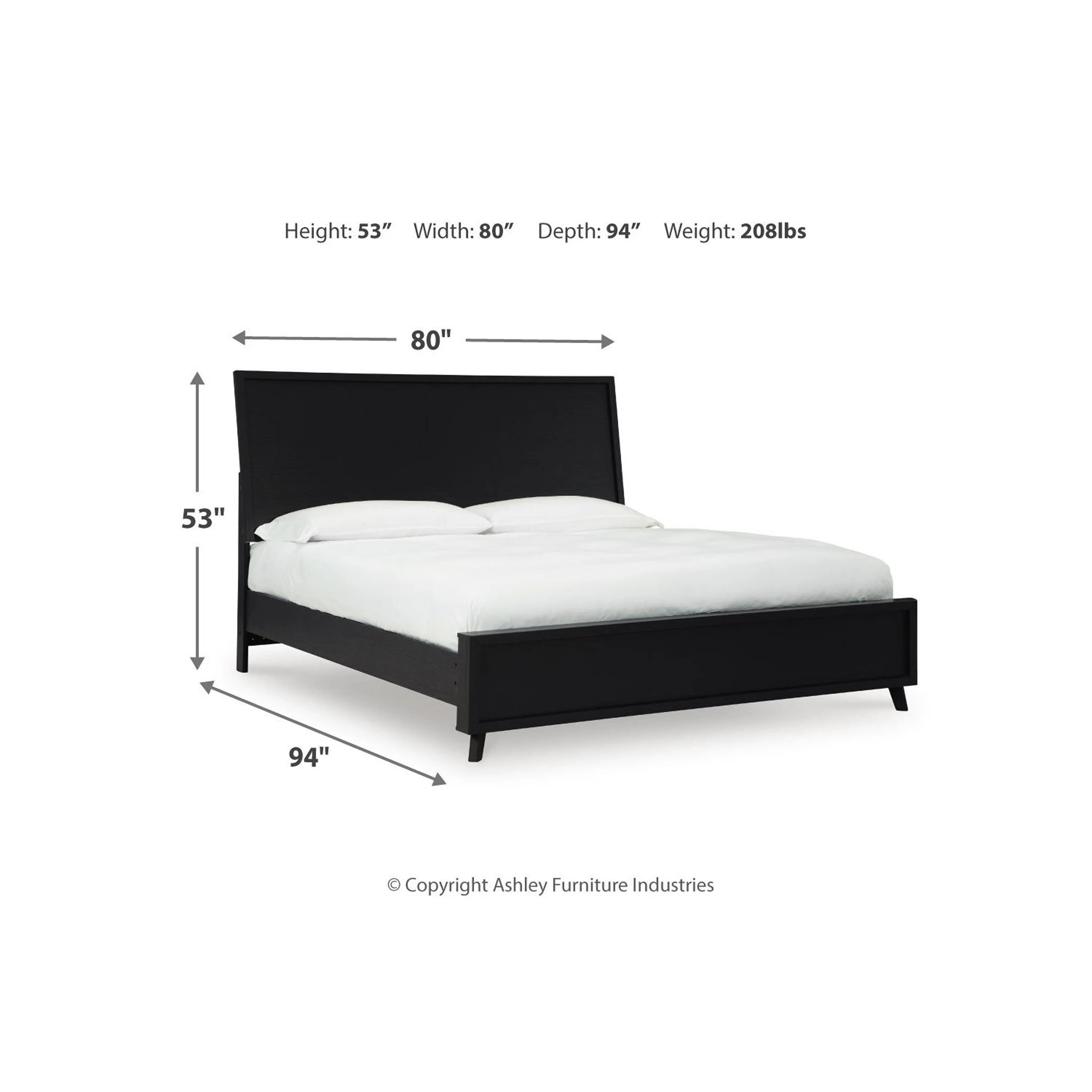 Danziar 6 Piece Platform Bedroom - Black - Image 28