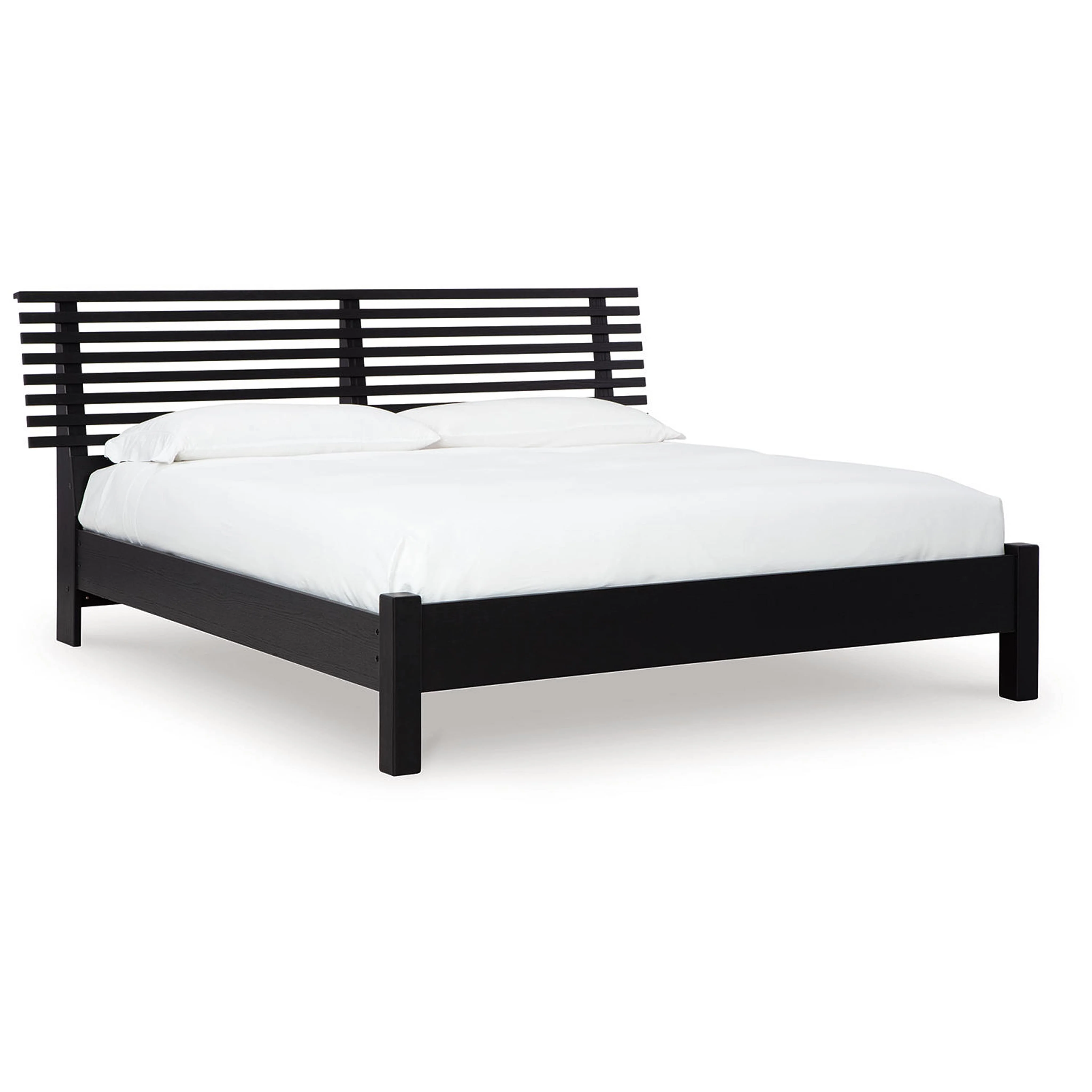 Danziar 6 Piece Slat Platform Bedroom - Black - Image 24
