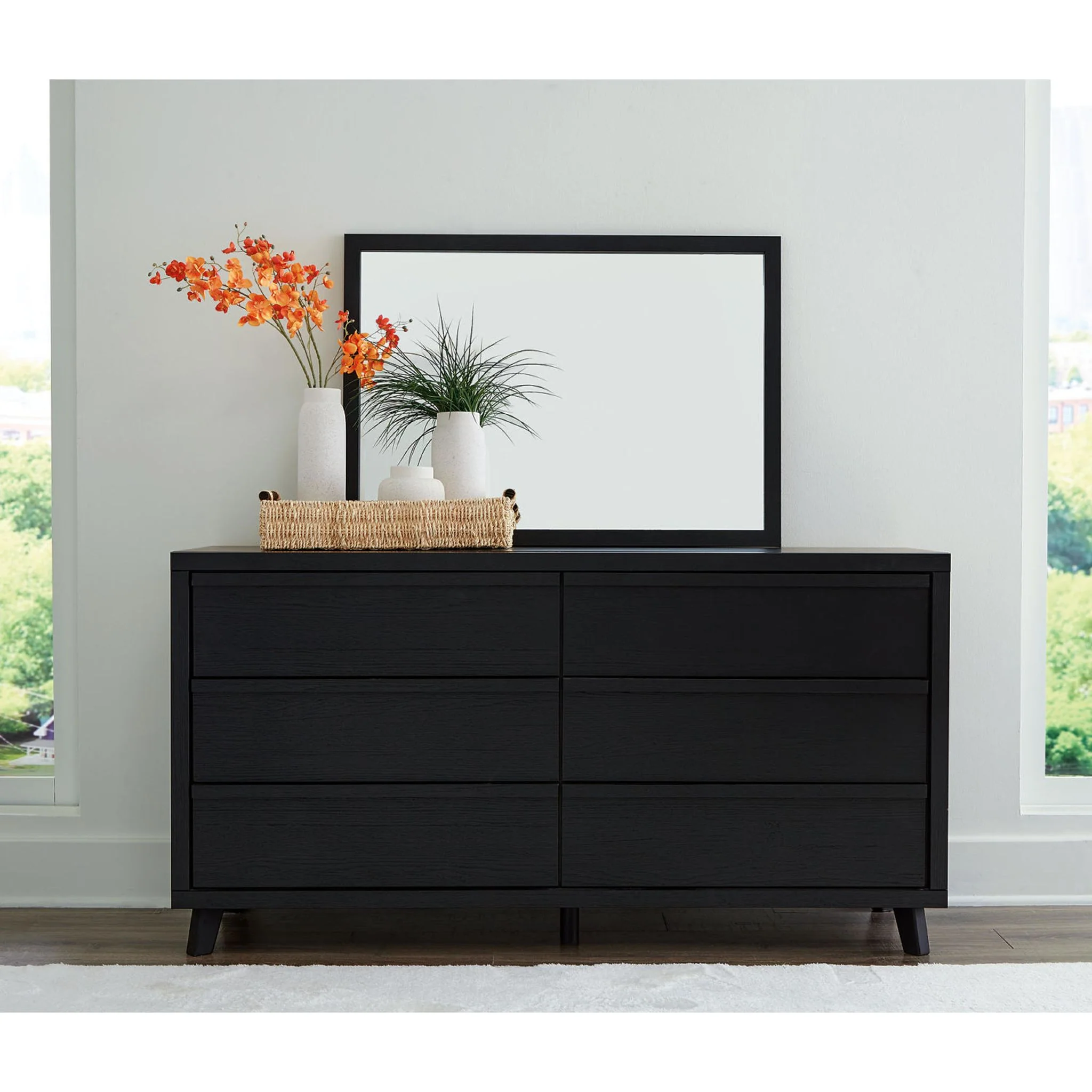 Danziar 6 Piece Slat Platform Bedroom - Black - Image 16