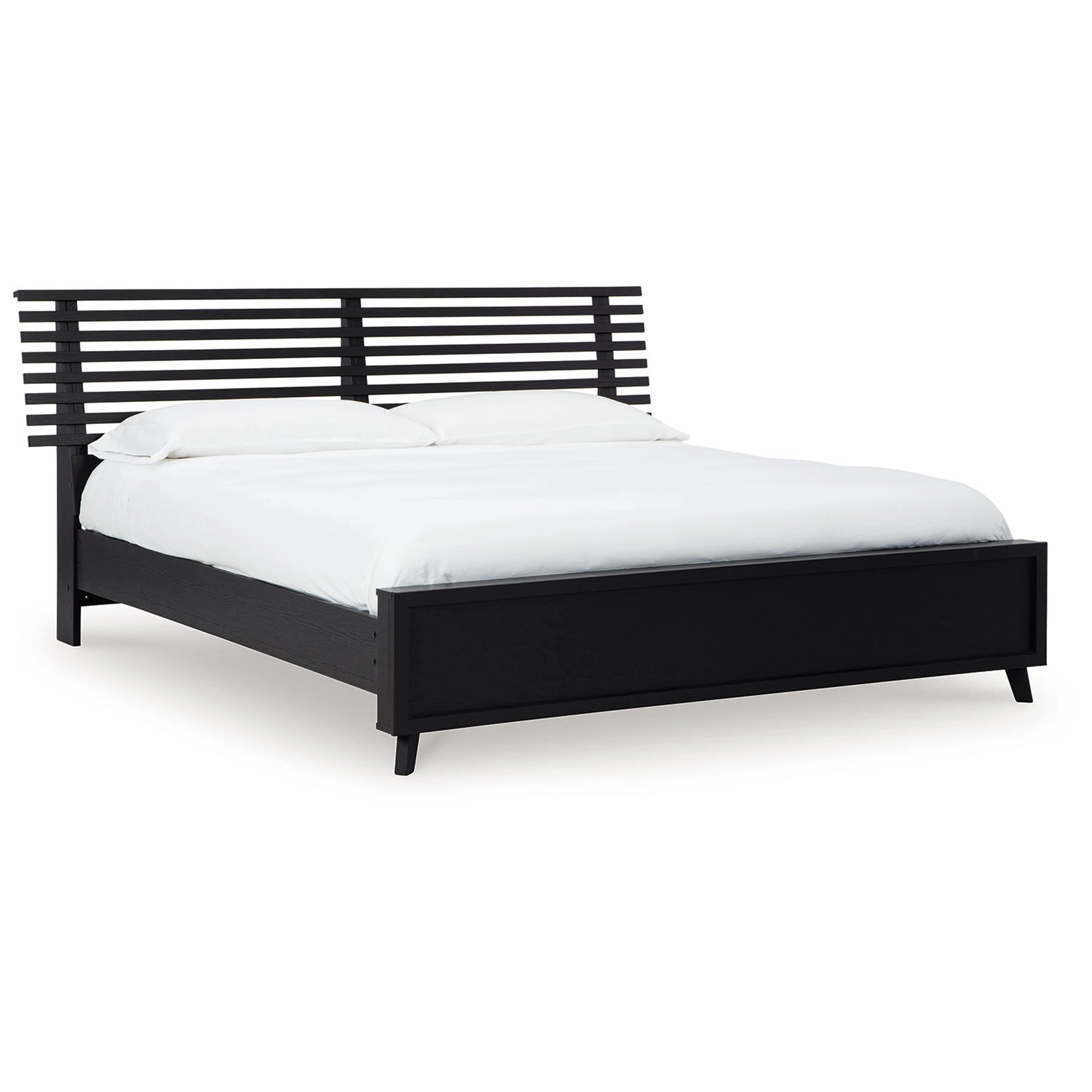 Danziar 6 Piece Slat Platform Bedroom - Black - Image 26