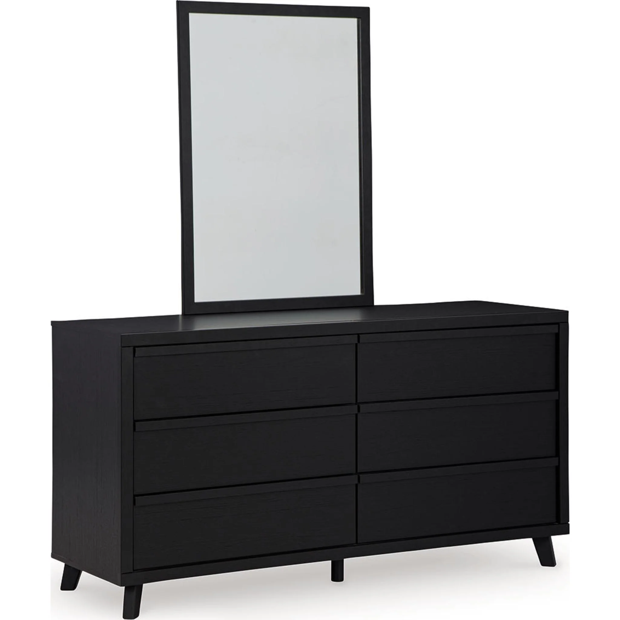 Danziar 6 Piece Slat Platform Bedroom - Black - Image 8