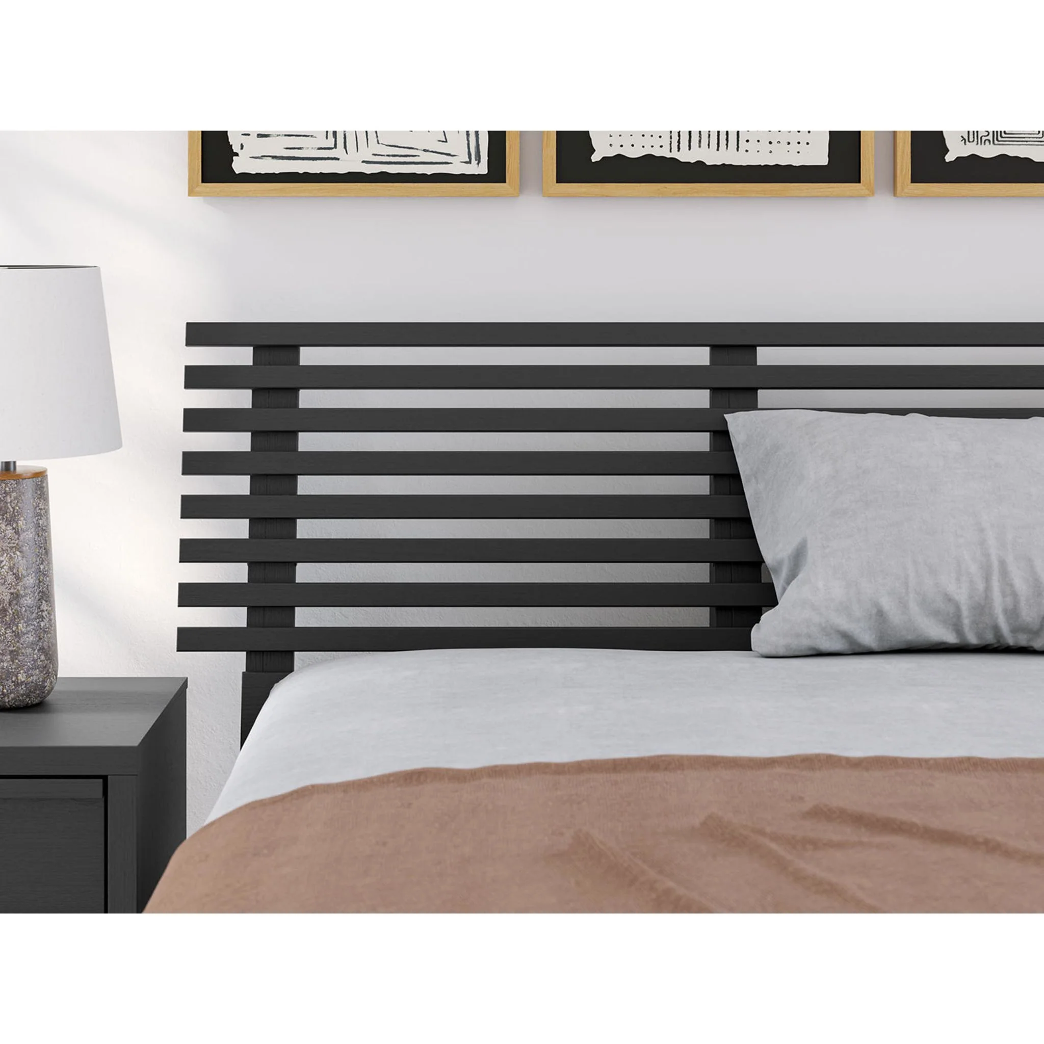 Danziar Full Slat Platform Bed - Black - Image 6