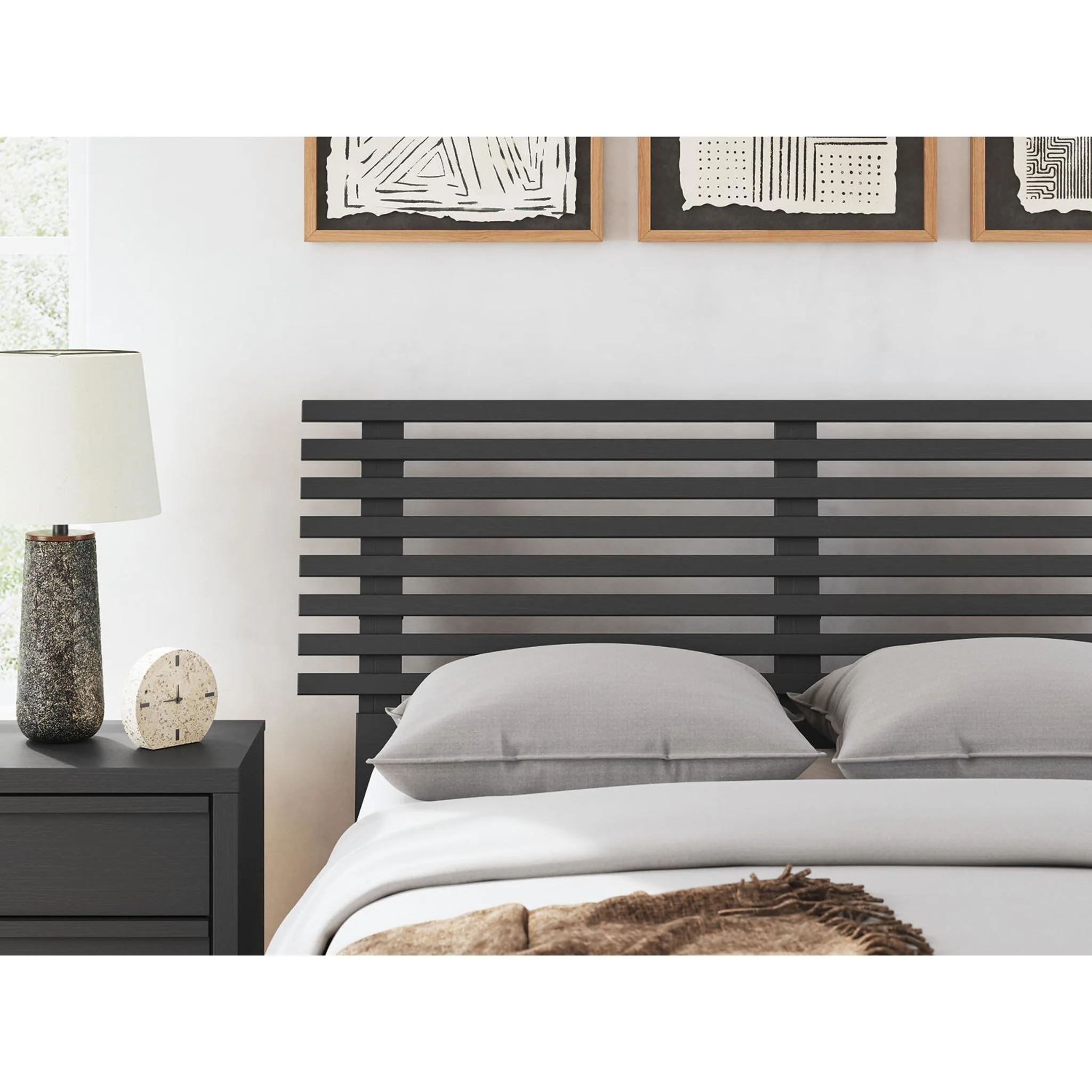 Danziar Full Slat Platform Bed - Black - Image 10