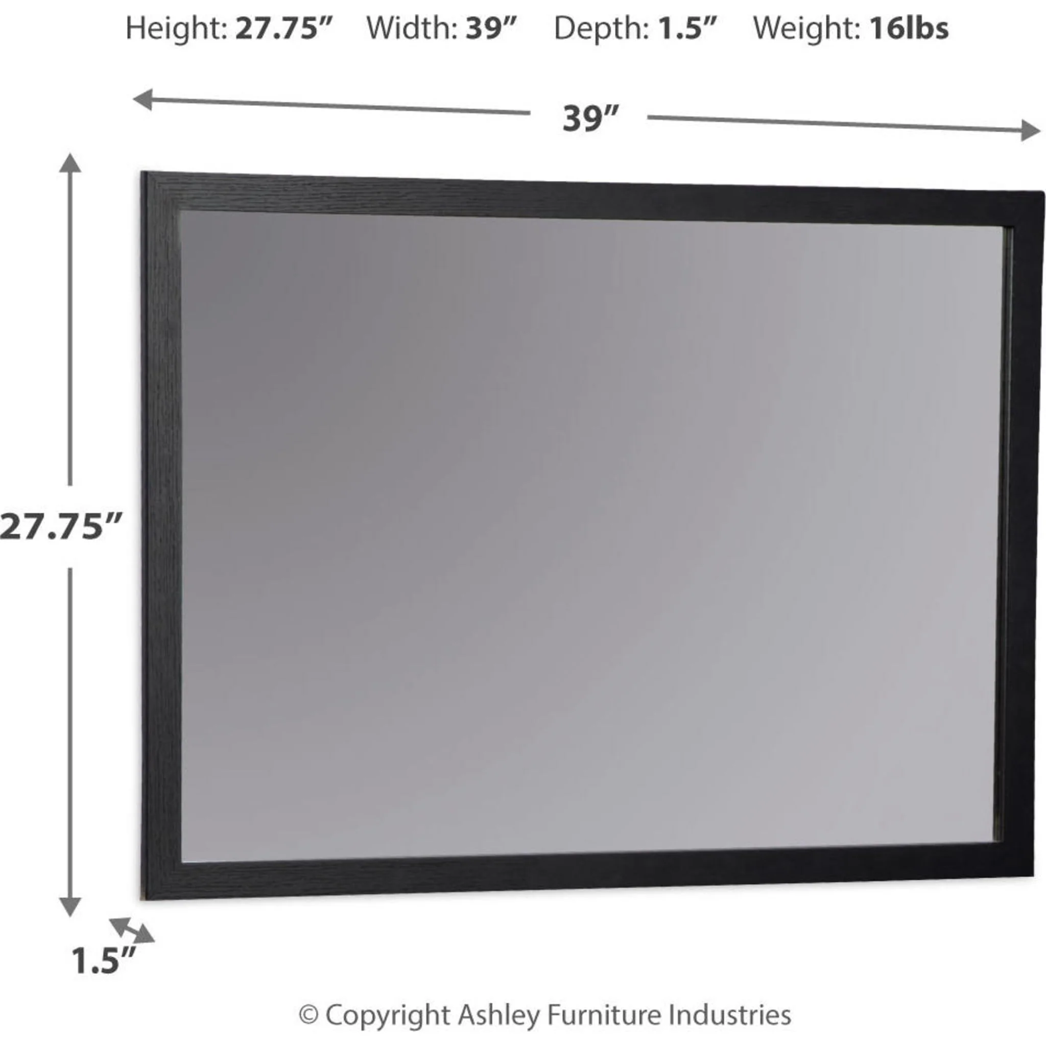 Danziar Mirror - Black - Image 4