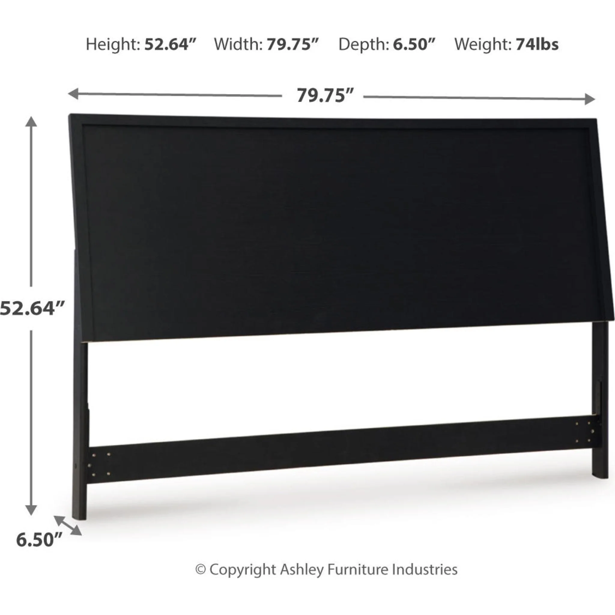 Danziar Panel Headboard - Black - Image 15